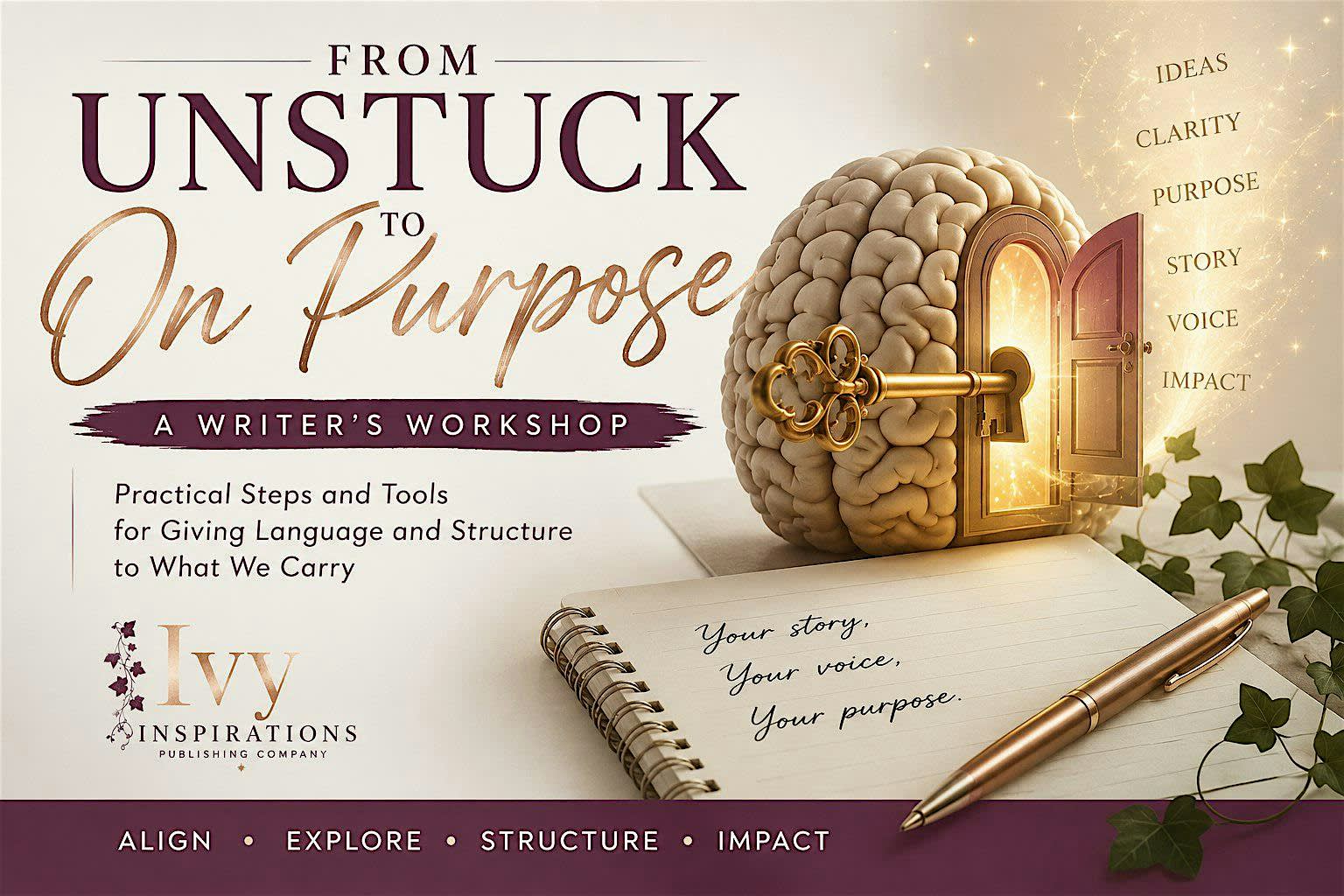 From Unstuck to On Purpose: A Writer’s Workshop
