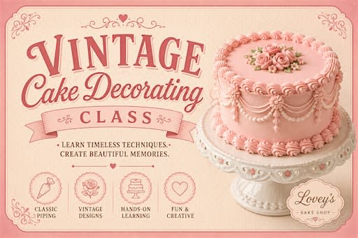 Vintage Cake Decorating Class
