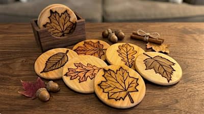 Woodburned Leaf Coaster Workshop