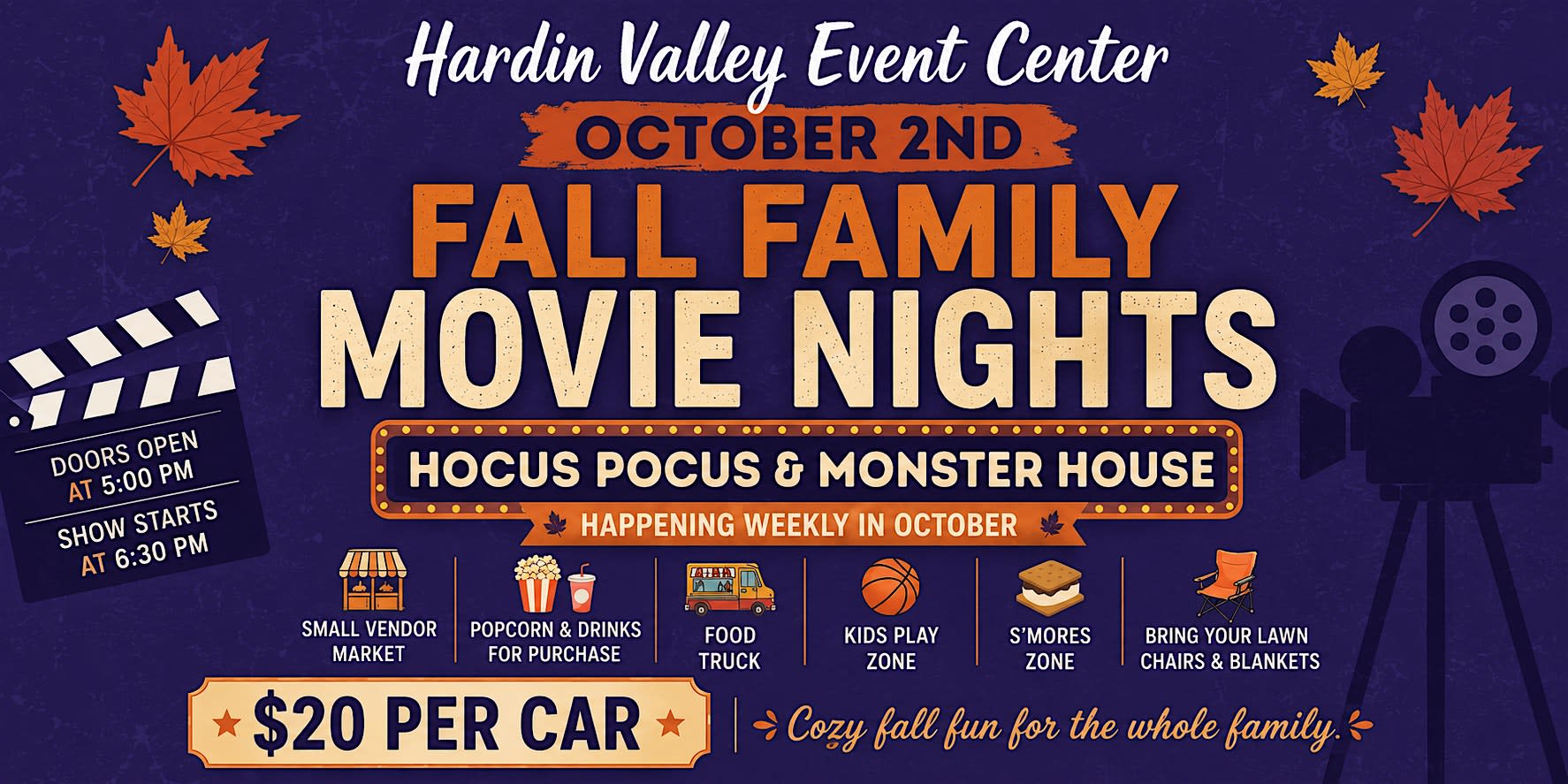 Fall Family Movie Night - Hocus Pocus & Monster House