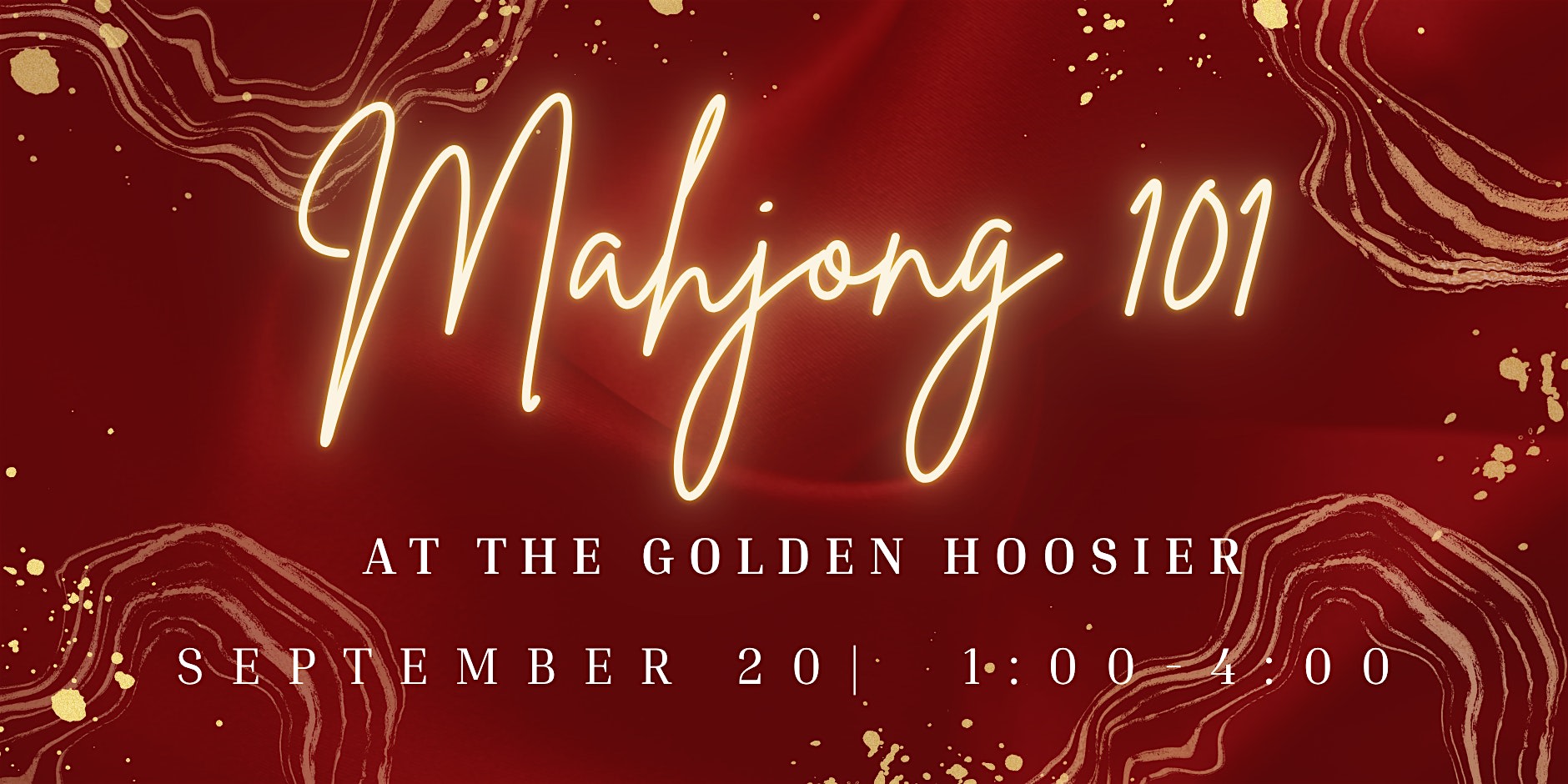 Mahjong 101 on 9/20 at The Golden Hoosier with Mahj Podge