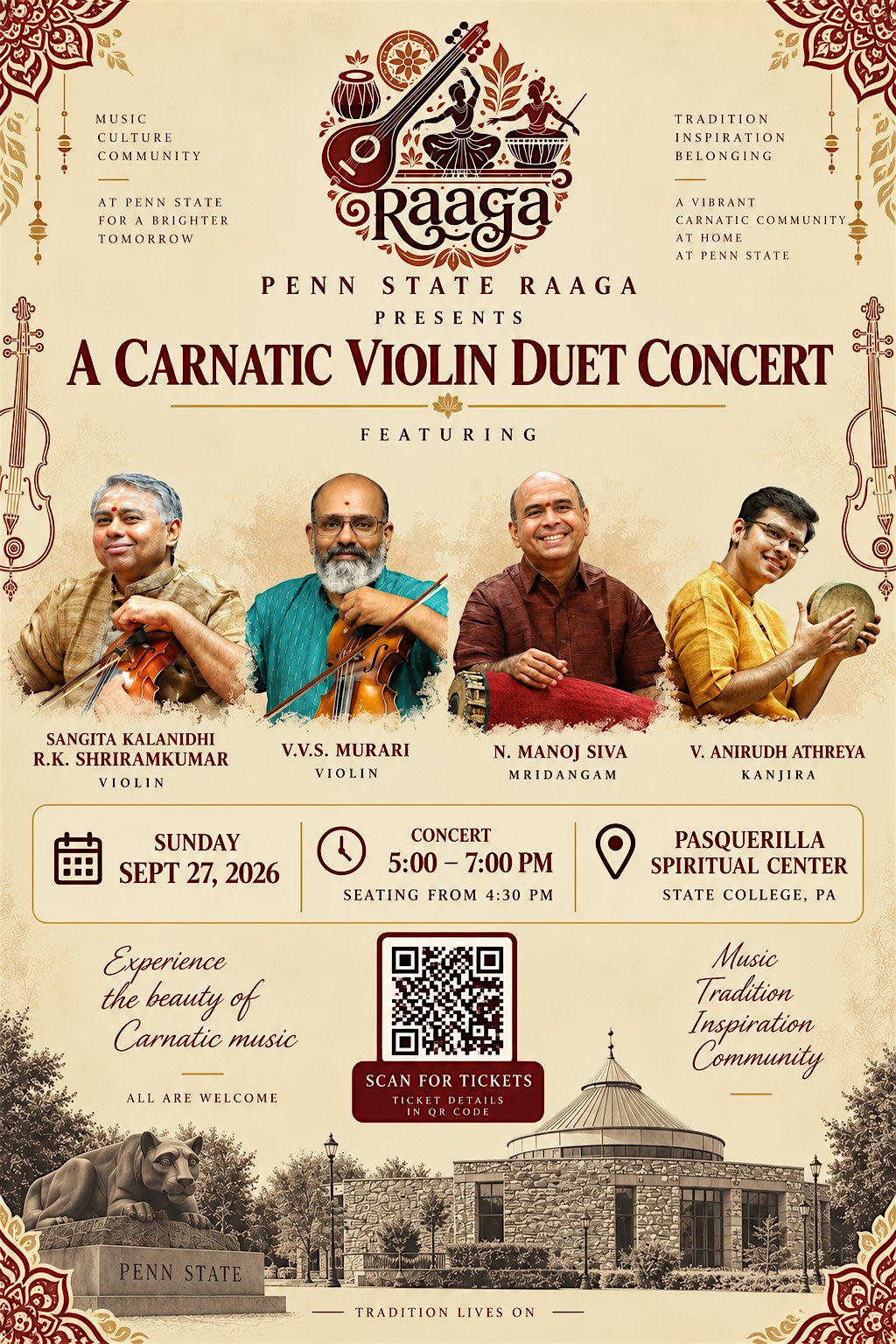 Carnatic Violin Duet Concert - Sri. RK Shriramkumar & Sri. VVS Murari