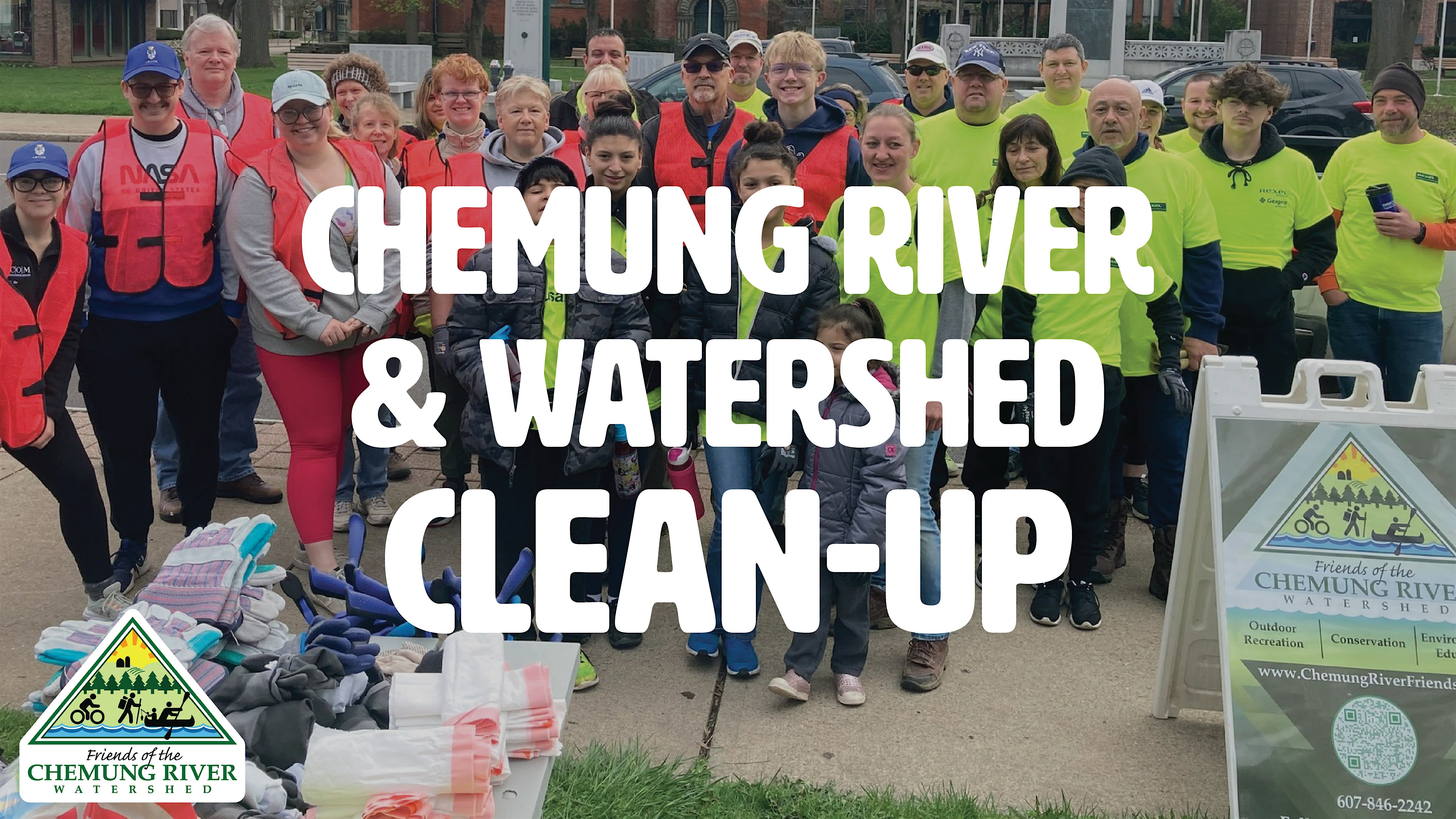 Chemung River & Watershed Clean-up: Grove Street Boat Launch