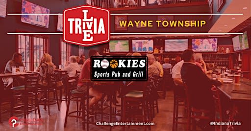 Weekly Live Trivia at Rookies Sports Pub & Grill - Wayne Township