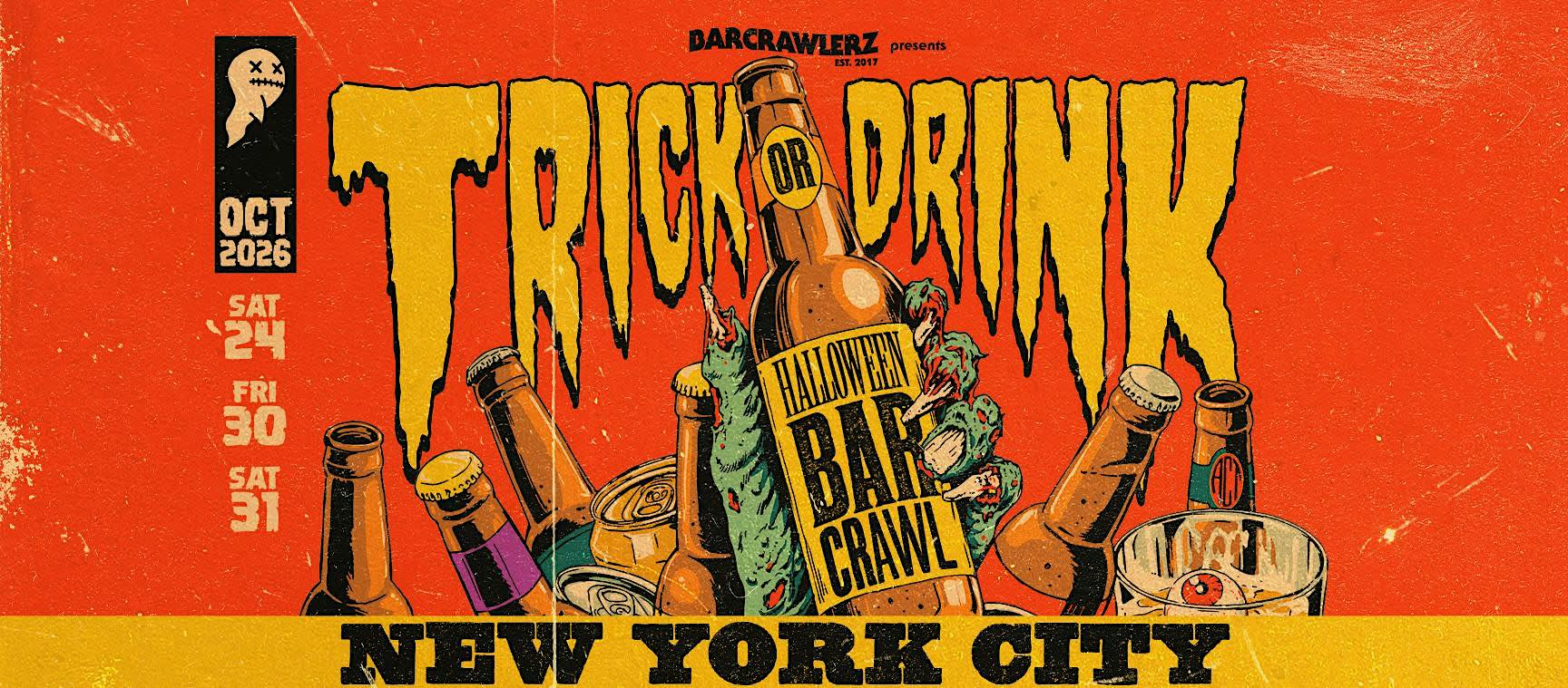Trick or Drink: New York City Halloween Bar Crawl (3 Days)