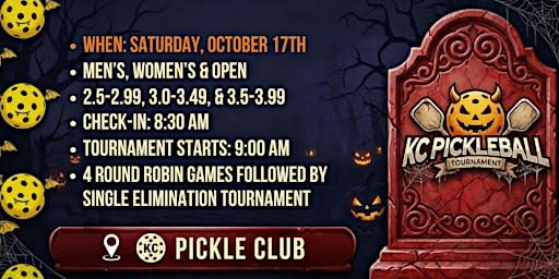 KC Pickleball Tournament: Tricks, Treats & Dinks