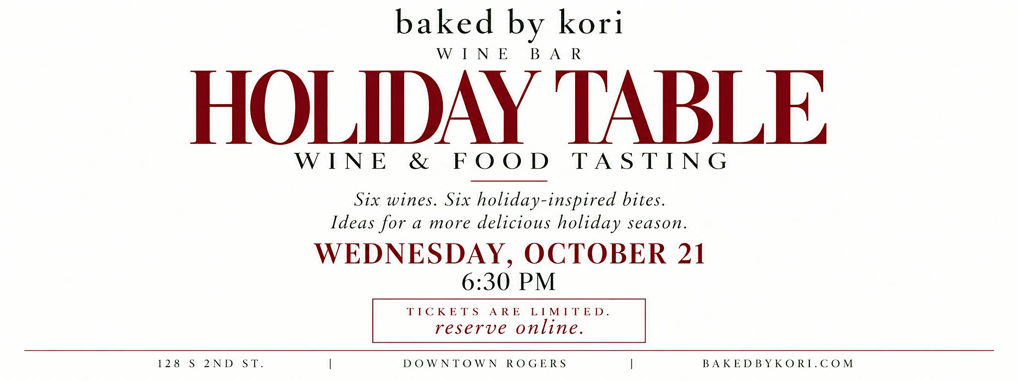 Holiday Table: A Wine & Food Tasting