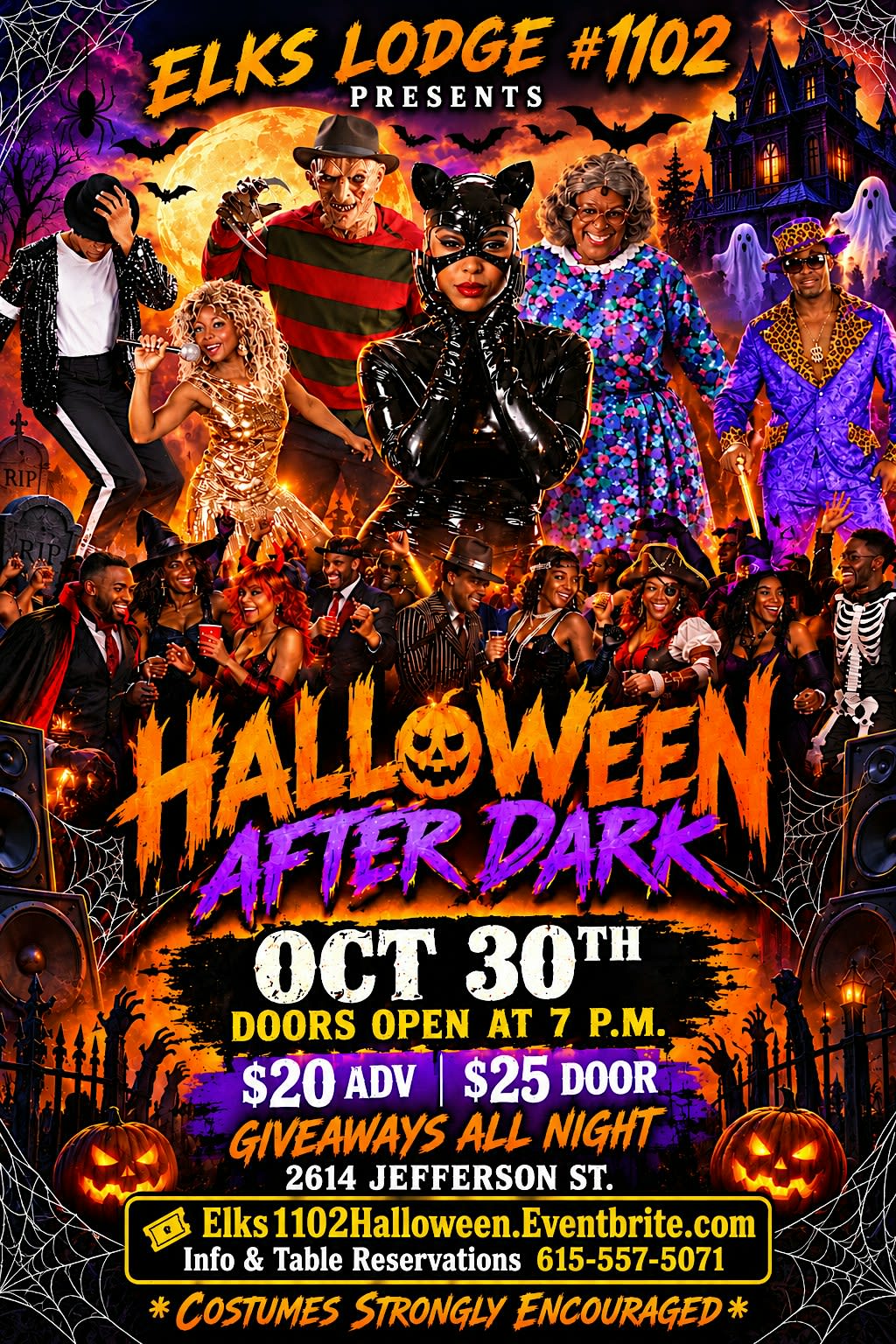 HALLOWEEN PARTY - HALLOWEEN AFTER DARK  Presented by ELKS LODGE #1102