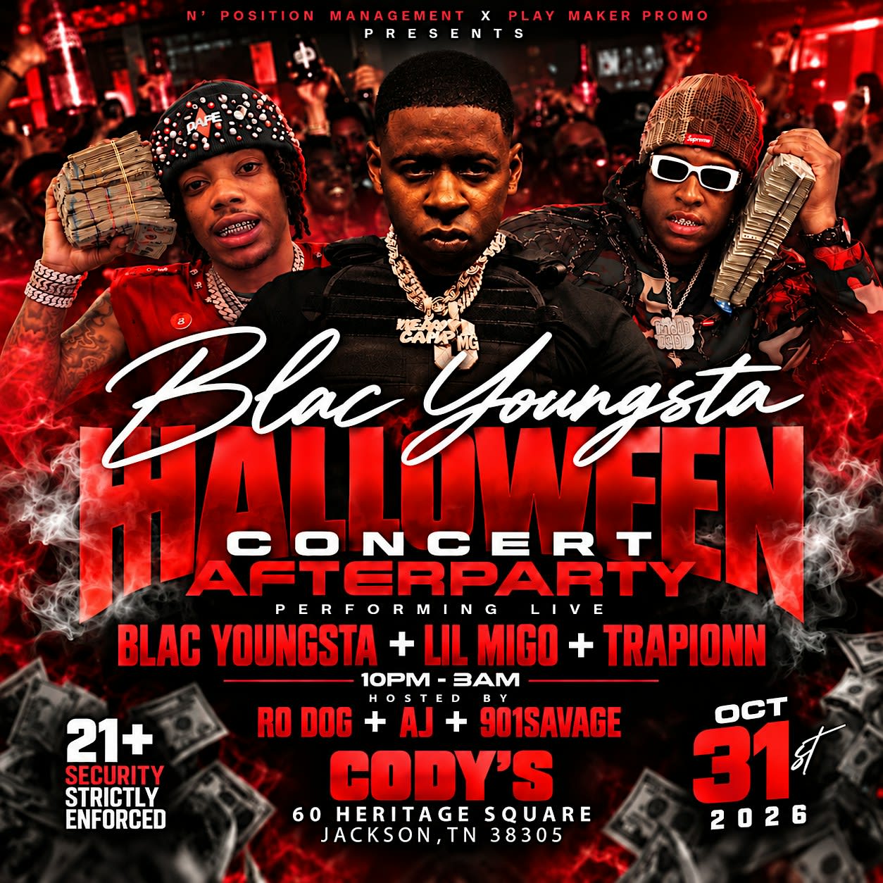 Blac Youngsta Live in Jackson, TN | Halloween Concert Afterparty