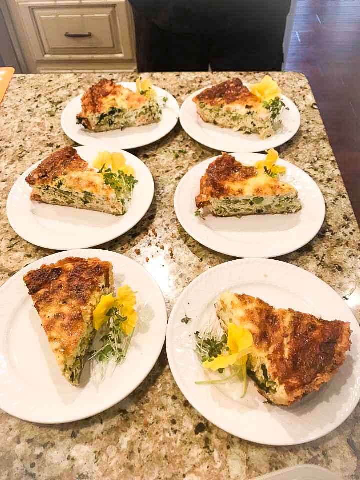 table of quiche