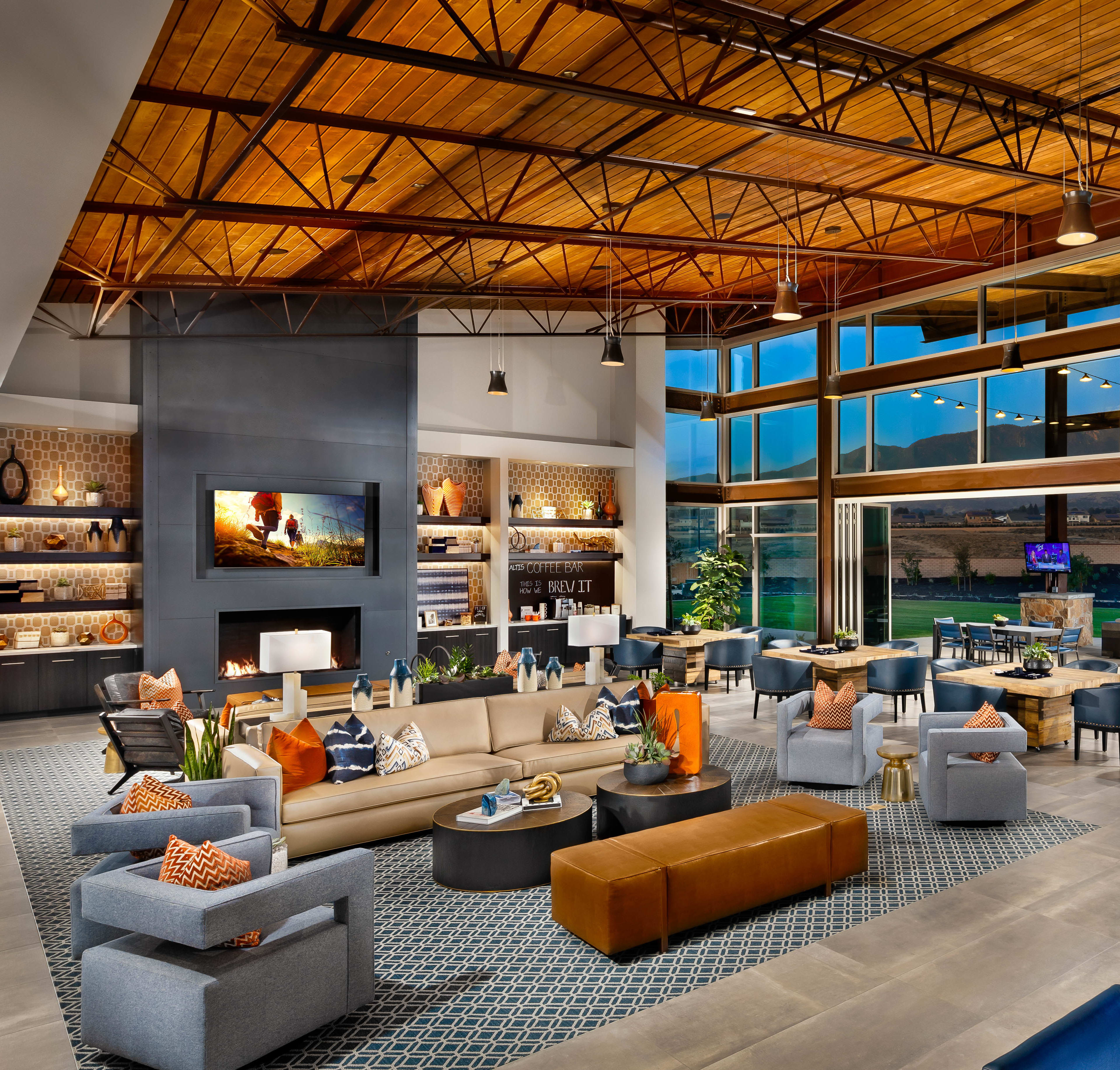 Clubhouse and event lawn