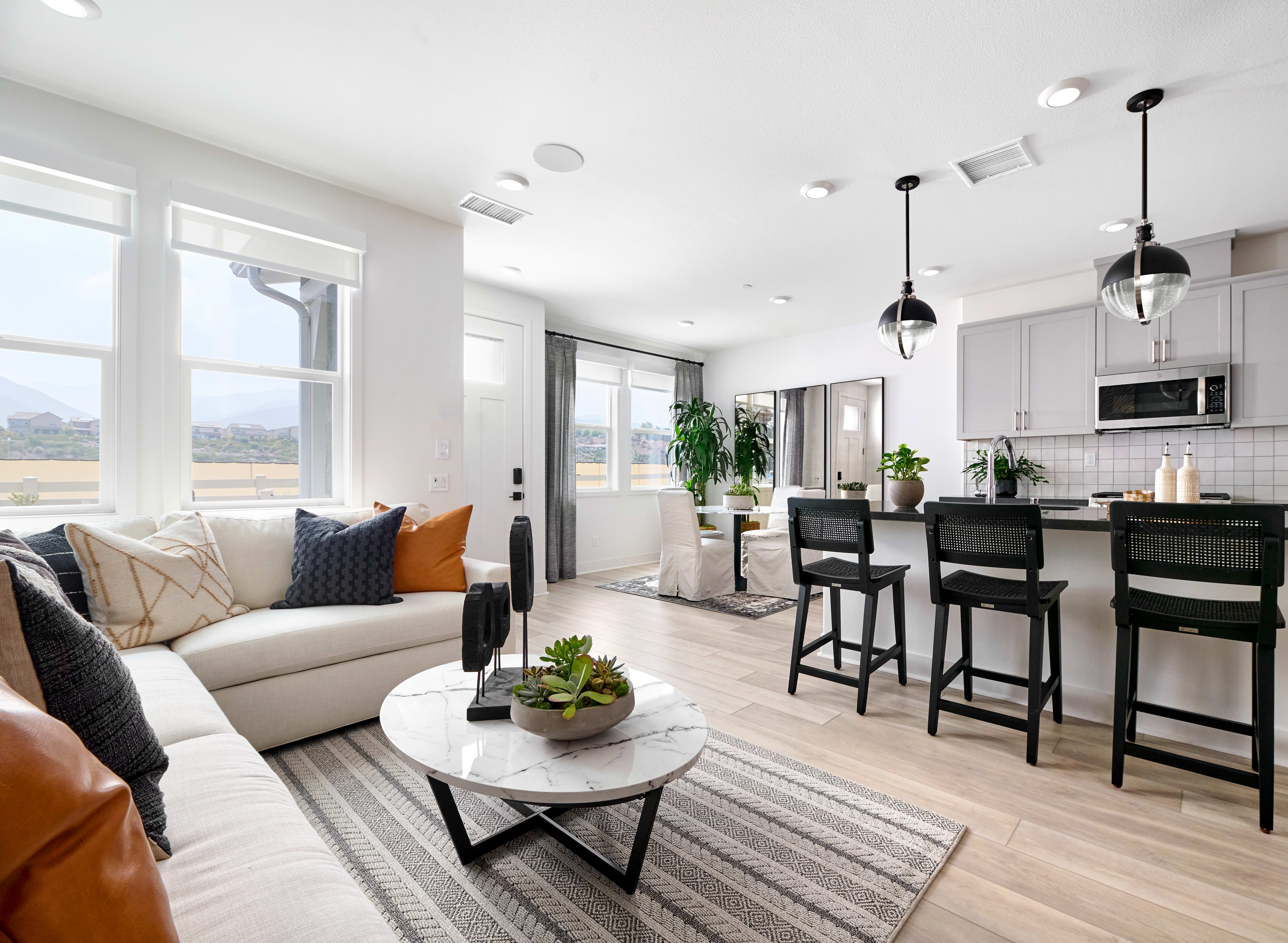 The open-concept layouts are functional and stylish with modern interiors designed to make the most of your gathering space. 
