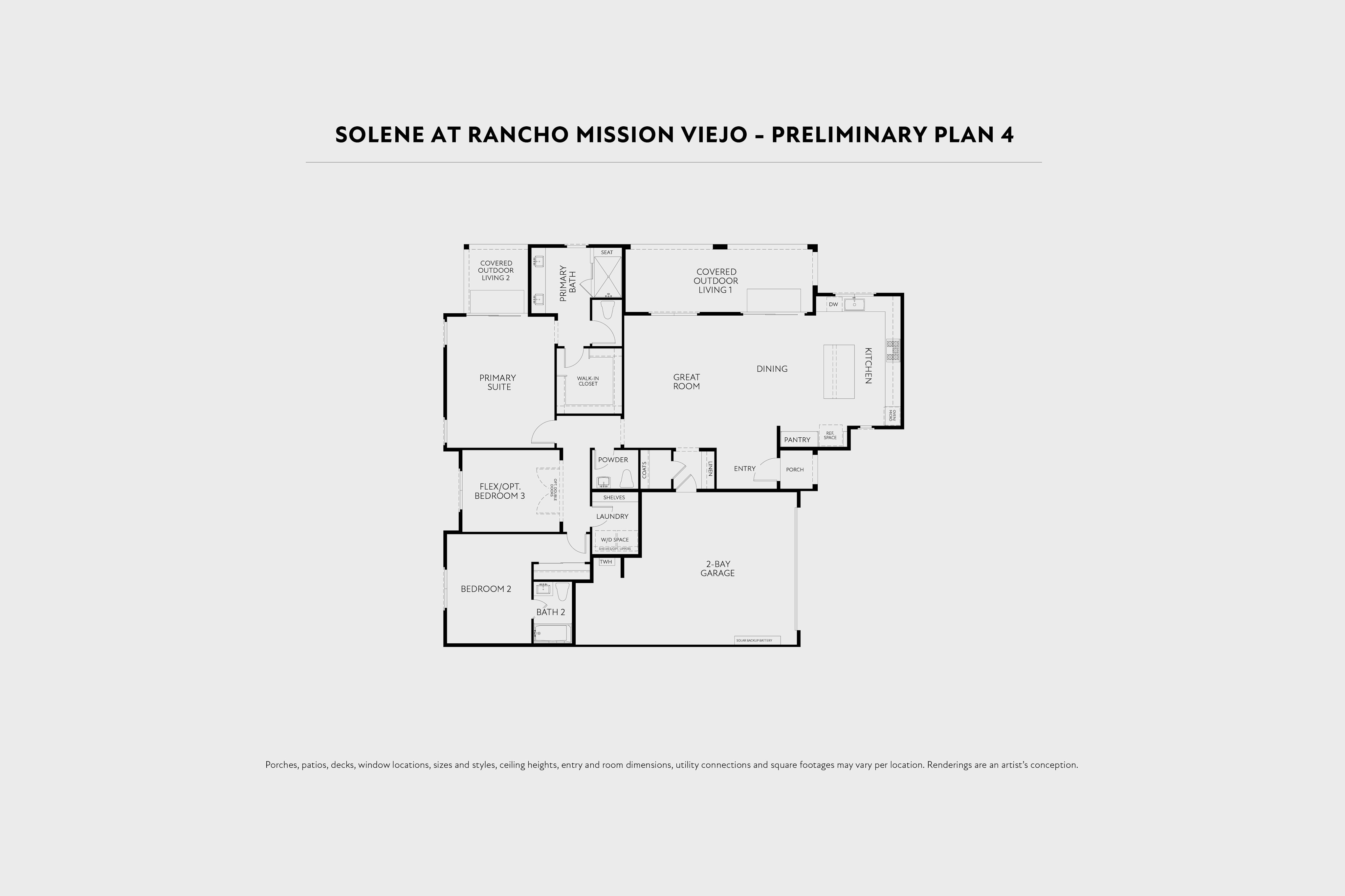A floor plan of a house is centered on a light gray background with text above and below.