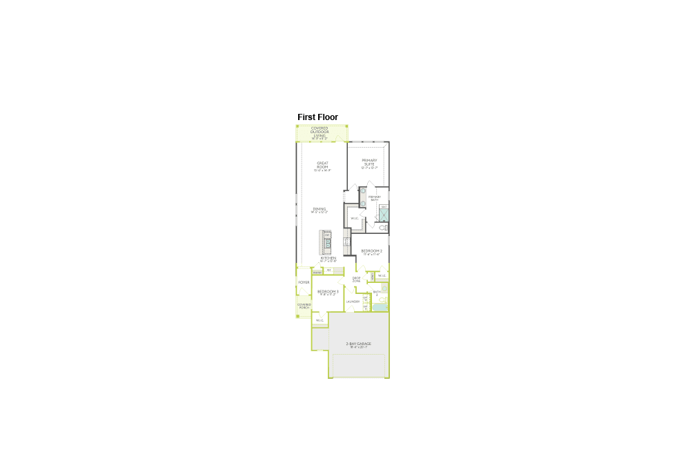 Floor plans for the first and second stories of a house are displayed side-by-side against a white background.