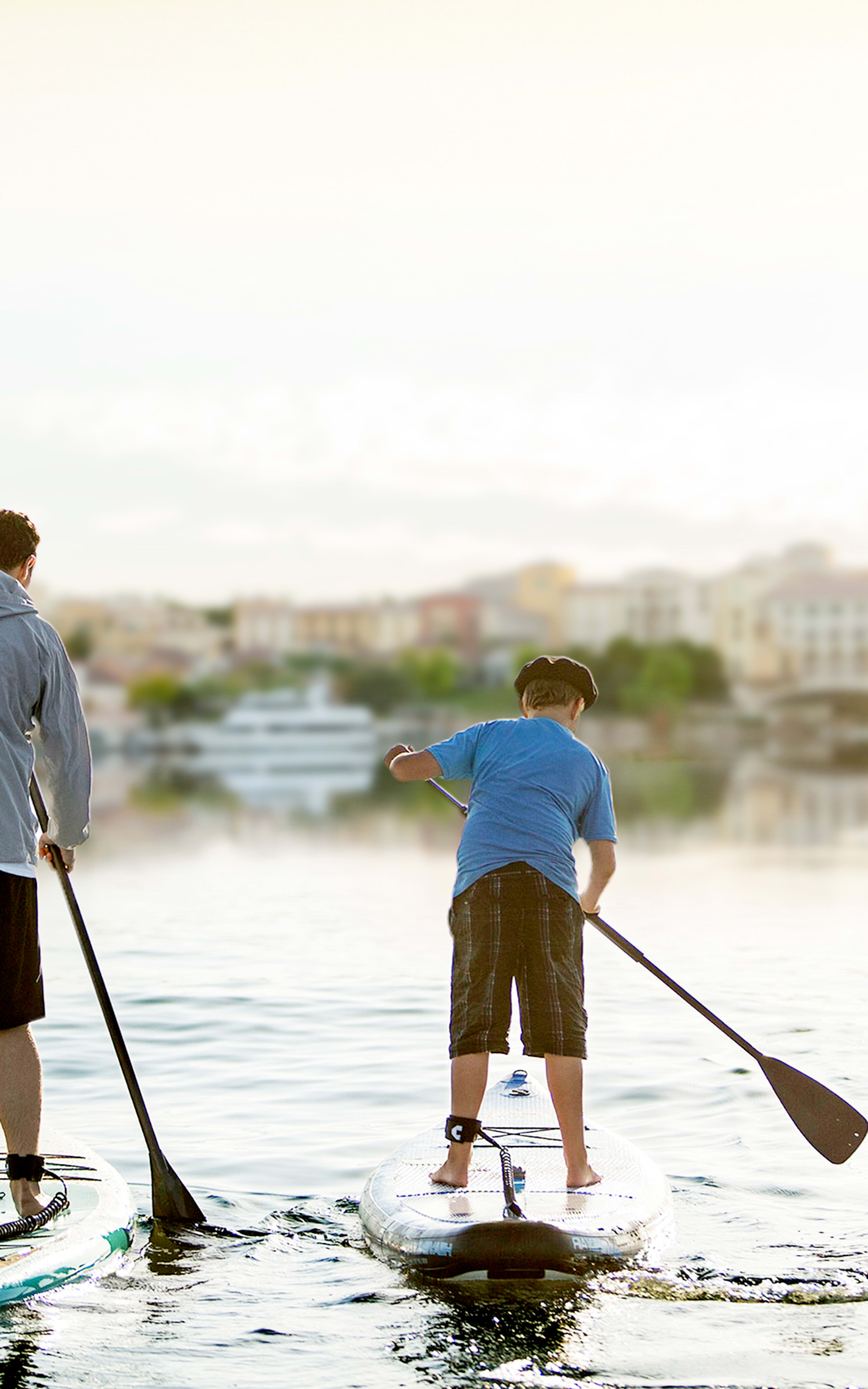 Glide across Lake Las Vegas by paddleboard or kayak, soak in serene waters, and embrace the ultimate lakeside lifestyle.