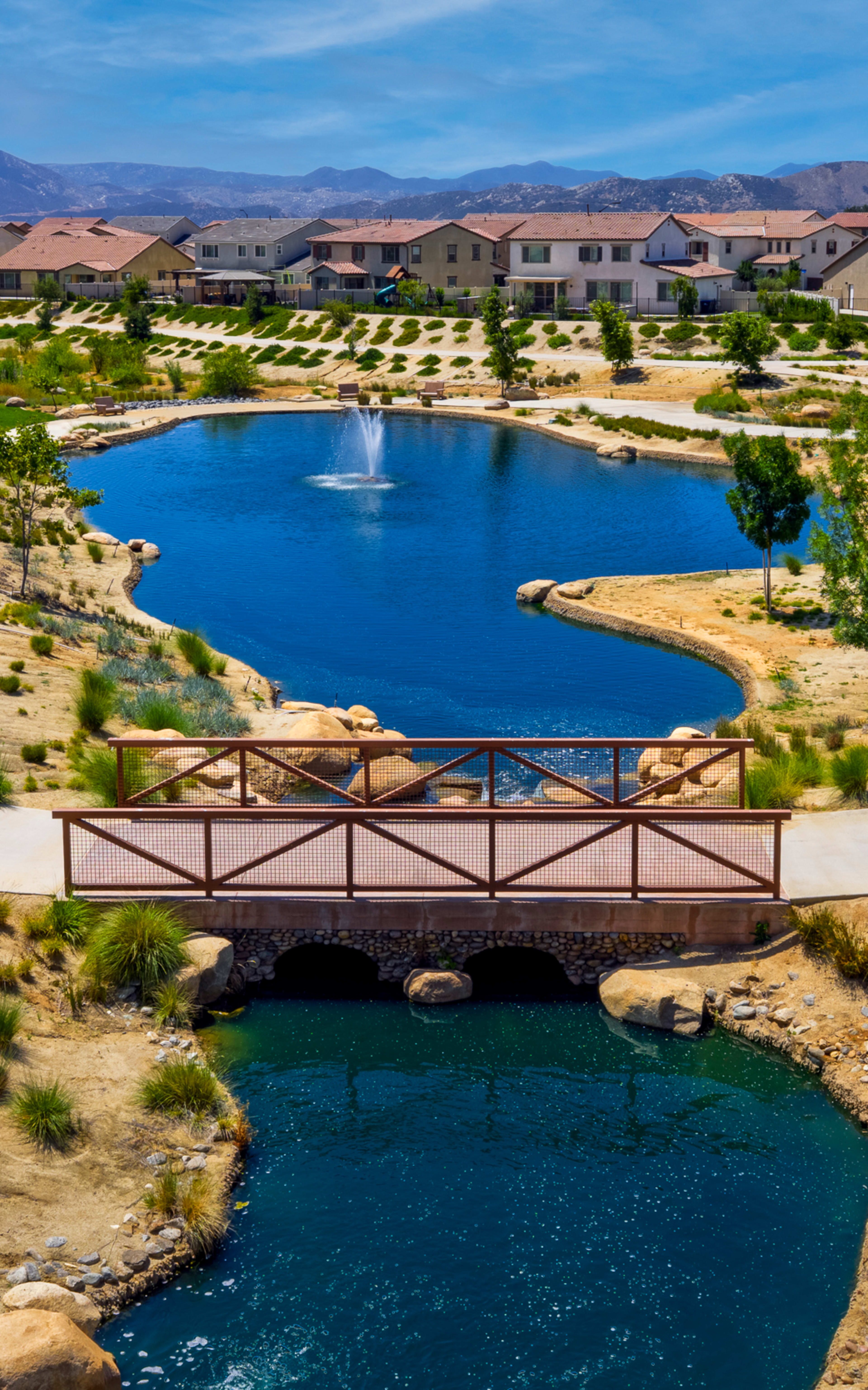 Enjoy walking trails surrounded by native landscapes, water features, and breathtaking mountain views.