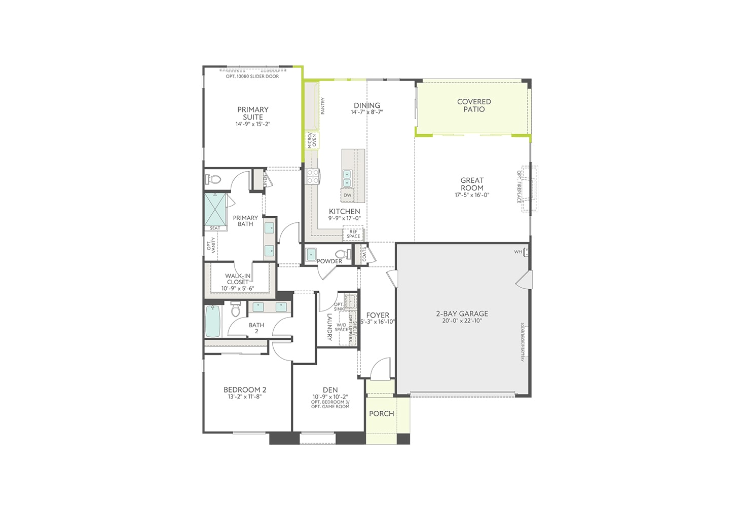 The image appears to be a floor plan or layout of a residential property, with various rooms and spaces labeled, including a bedroom, bathroom, living room, and garage.