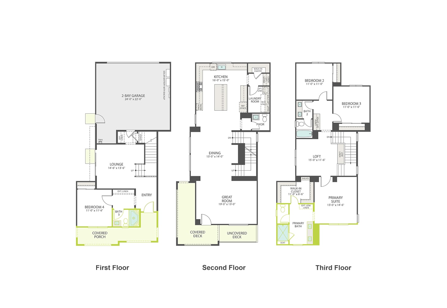The image appears to be a floor plan or architectural diagram depicting the layout of a multi-story building, with each floor represented in a separate panel. The floor plans provide detailed information about the various rooms, spaces, and features of the building.