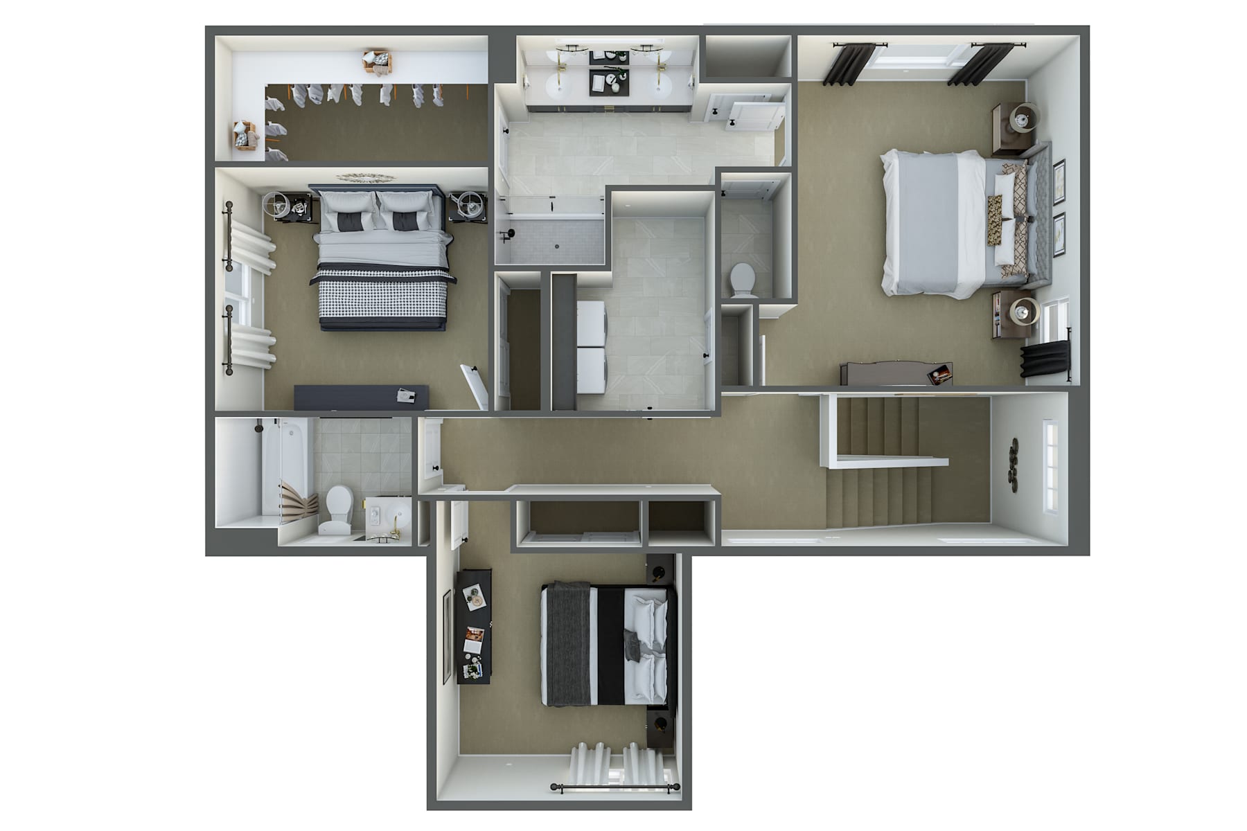 A detailed floor plan layout of a small apartment or studio, showcasing the various rooms and spaces within the living space, including a kitchen, bathroom, and bedroom area.
