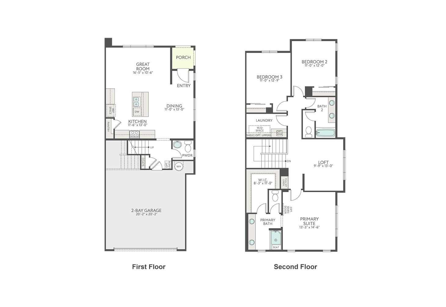 The image appears to be a floor plan or layout of a two-story residential building, with the first and second floors depicted side by side. The plan includes various rooms, such as a living room, bedrooms, and bathrooms, as well as other functional spaces.