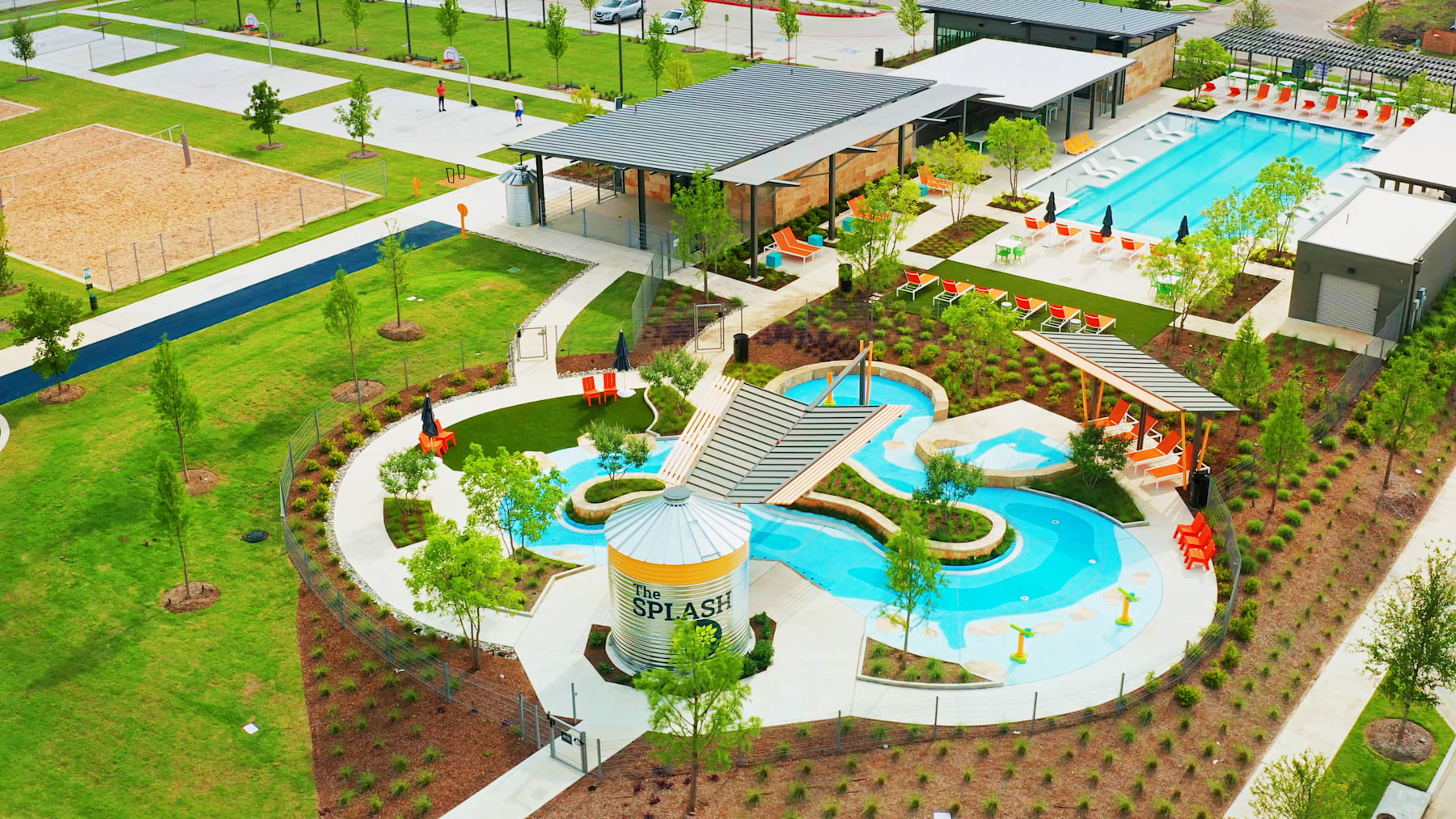 Enjoy on-site amenities that make gathering intentionally effortless: modern playgrounds, a kids’ splash pad, food trucks, outdoor kitchens, open green space and The Cove’s shaded pool oasis allow you to live closer and connect easier.