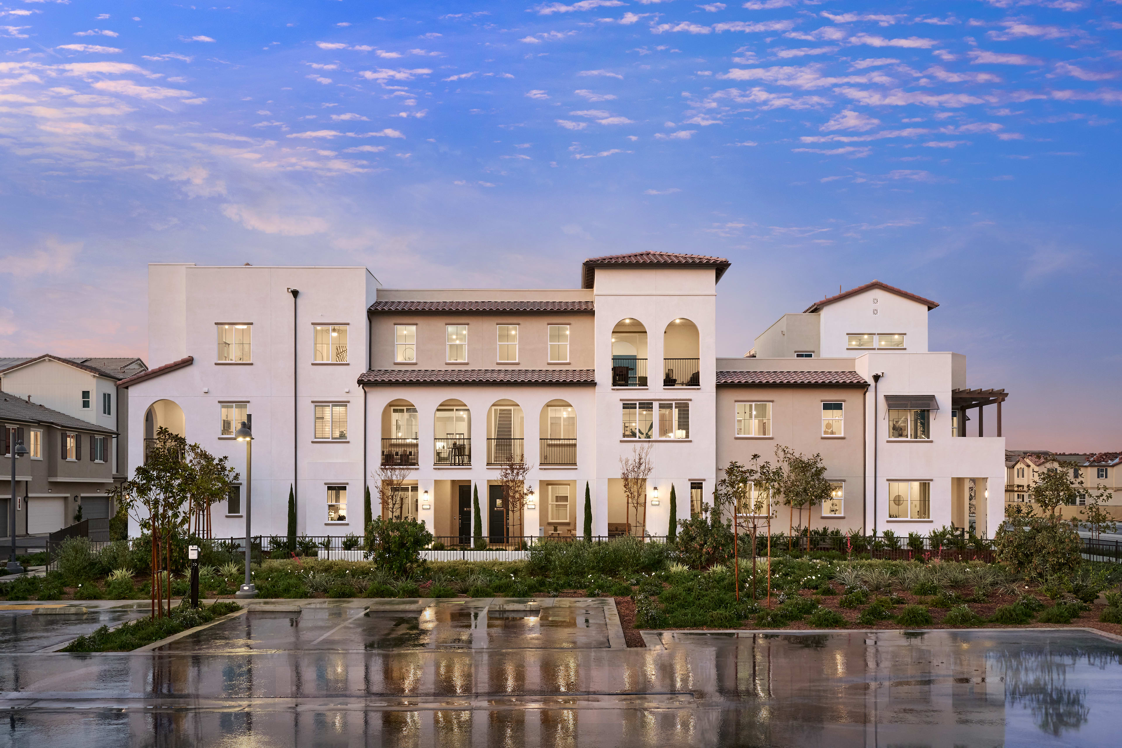 OCLA: Sage Court - Modern Spanish Colonial Revival Exterior Style