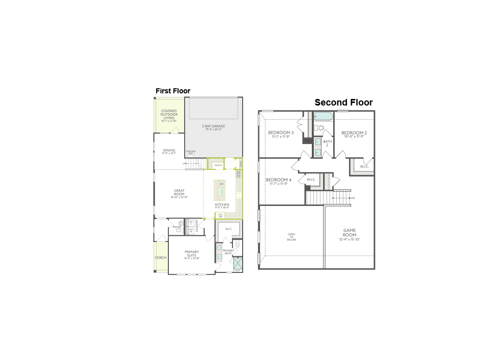 Bluebonnet floor plan drawing