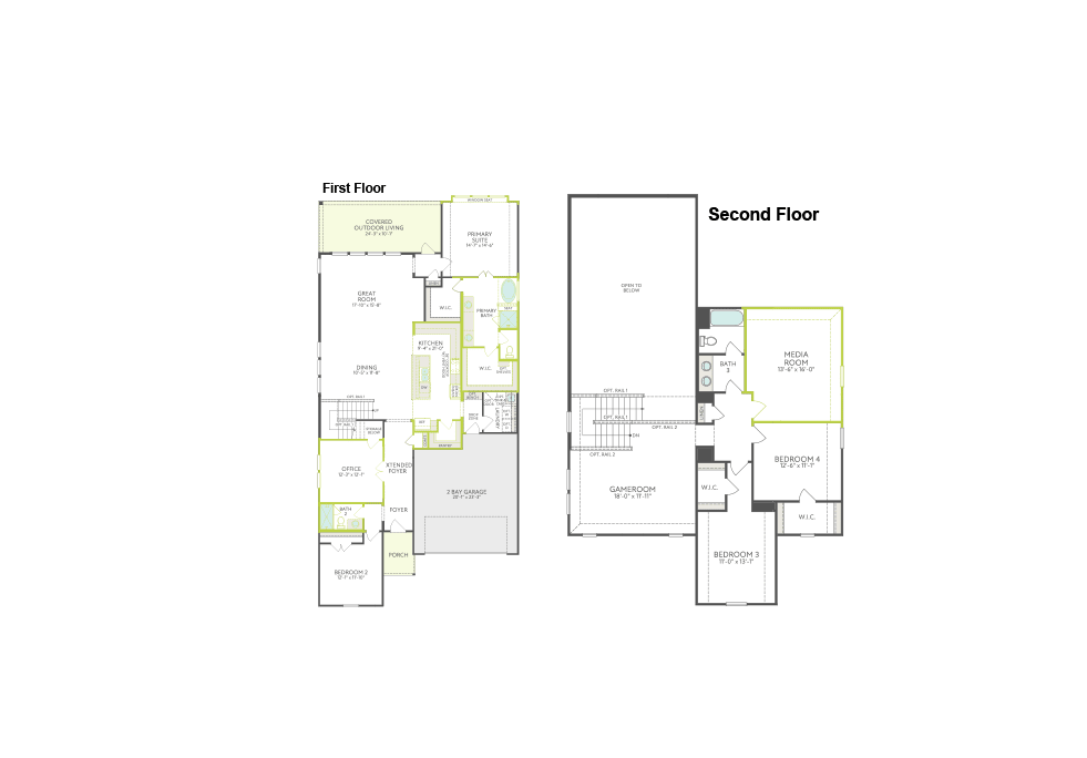 Evelyn floor plan drawing