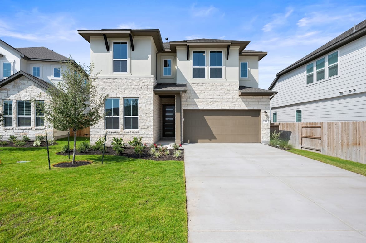 This home — photograph published by the builder