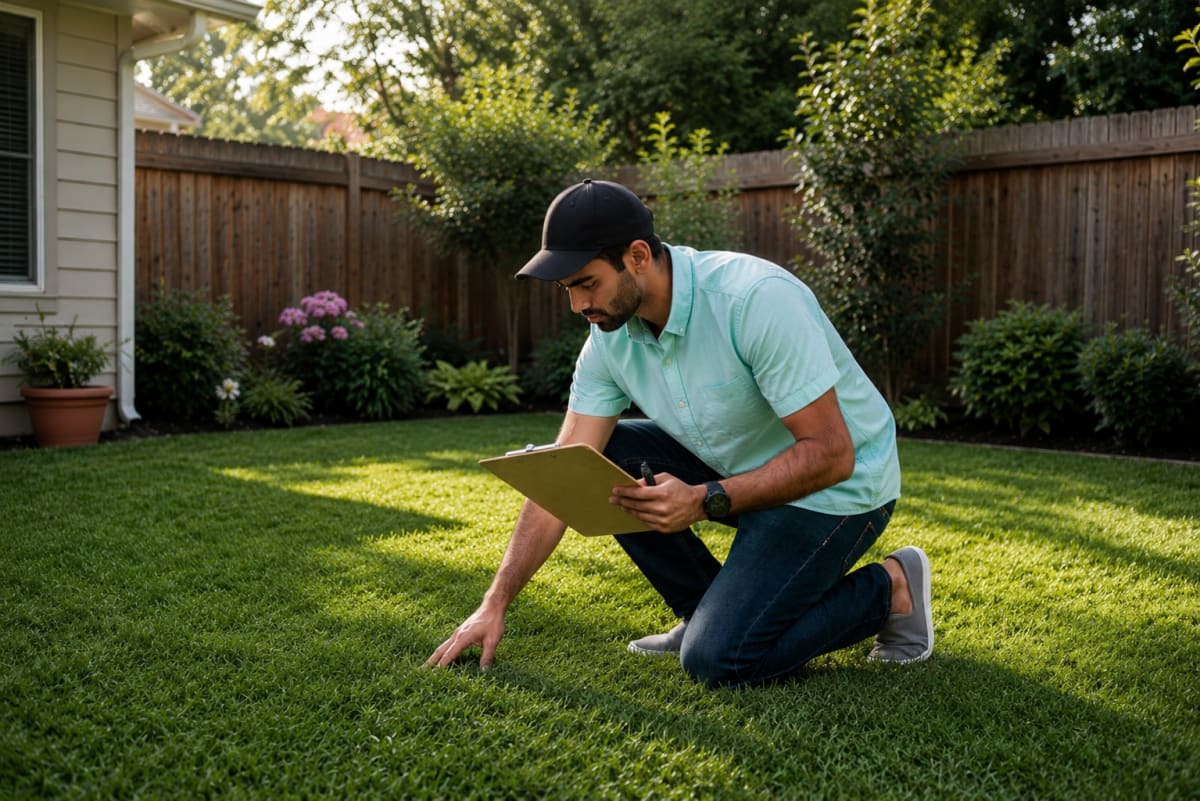 Inspect backyard