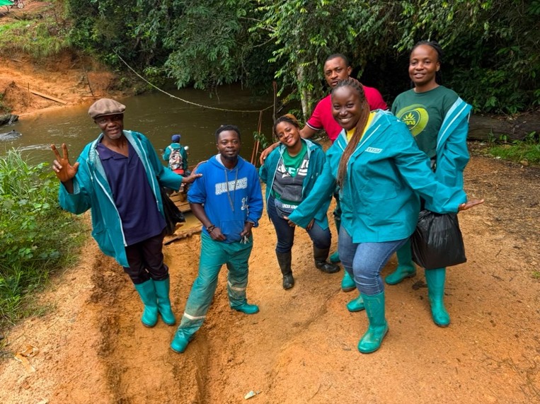 Laveto Akoi-Forkpa, Livelihood and Enterprise Development Lead and a Team of Enumerators and Field Extension Staff Out in the Field in Gbarpolu for a Gender Responsive Livelihood and Socioeconomic Survey