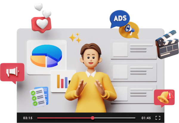 3D illustration mascot representing our services