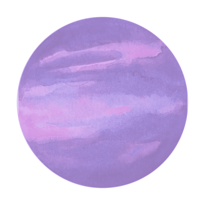 a purple watercolor sphere