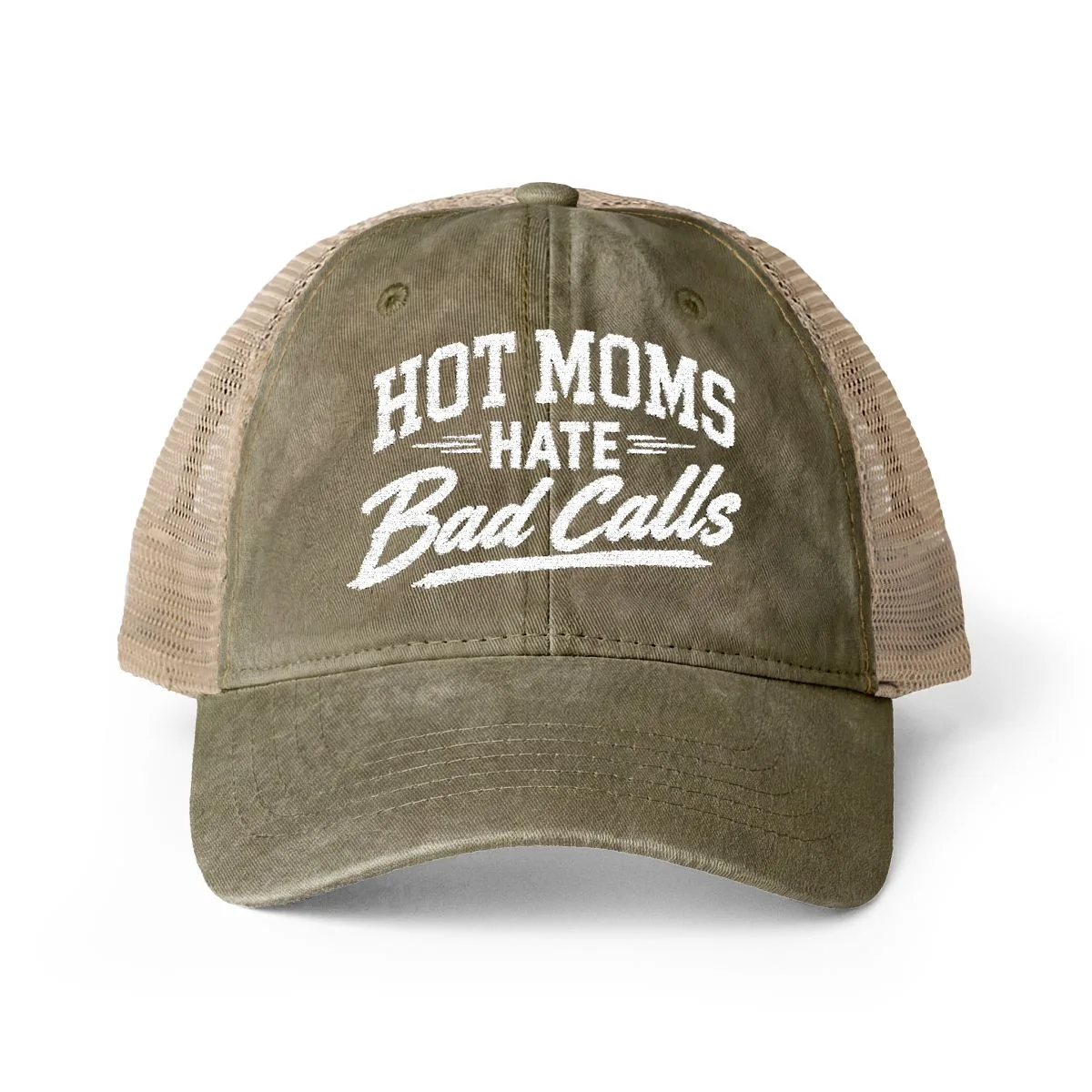 Hot Moms Hate Bad Calls - Mesh Back Pony Tail Snap Back — view 4 | ALLTHEFKS