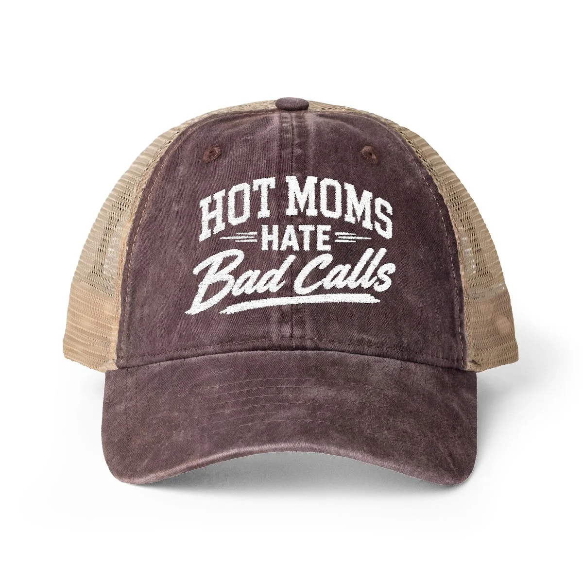 Hot Moms Hate Bad Calls - Mesh Back Pony Tail Snap Back — view 6 | ALLTHEFKS