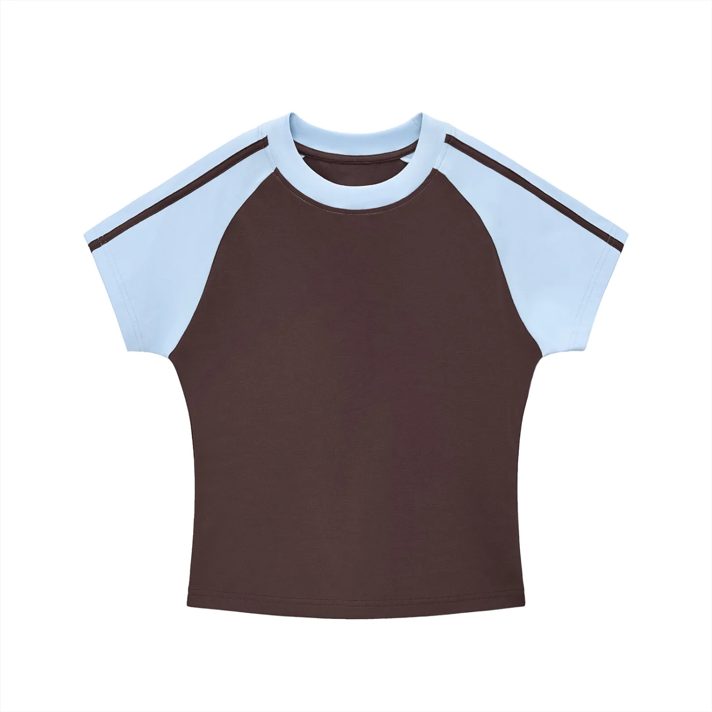 Sideline Contrast Cropped Raglan Tee ALLTHEFKS EvryDaze Collection — view 4 | ALLTHEFKS