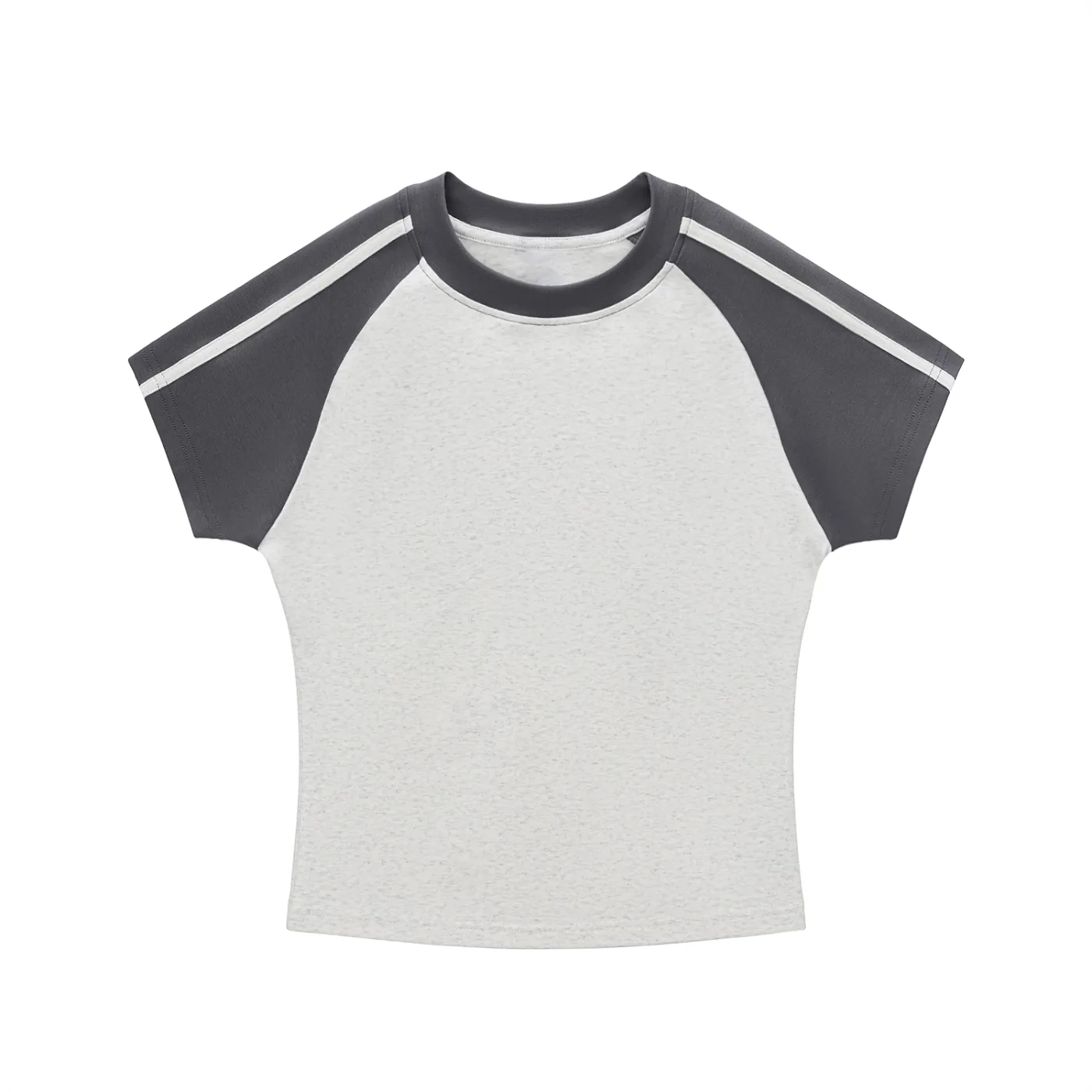 Sideline Contrast Cropped Raglan Tee ALLTHEFKS EvryDaze Collection — view 6 | ALLTHEFKS
