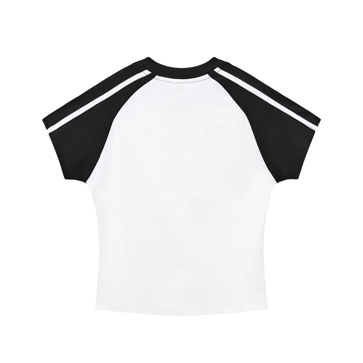Sideline Contrast Cropped Raglan Tee ALLTHEFKS EvryDaze Collection — view 9 | ALLTHEFKS