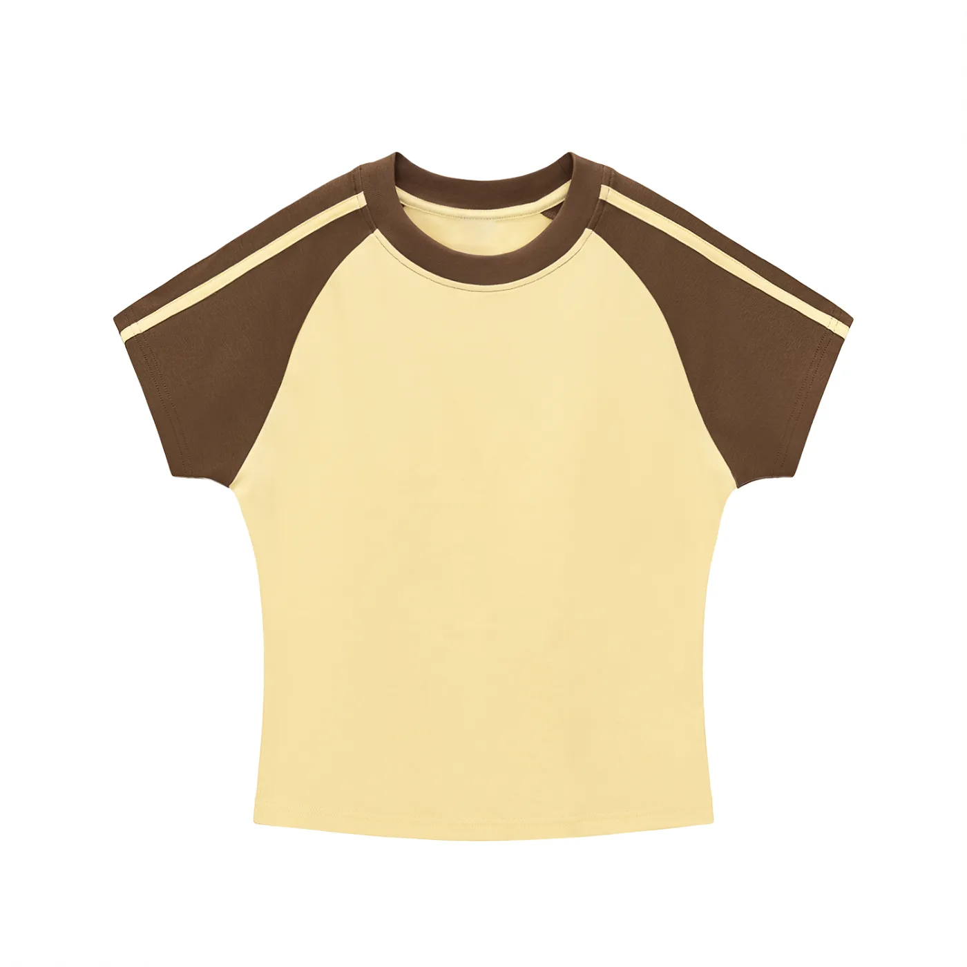 Sideline Contrast Cropped Raglan Tee ALLTHEFKS EvryDaze Collection — view 10 | ALLTHEFKS