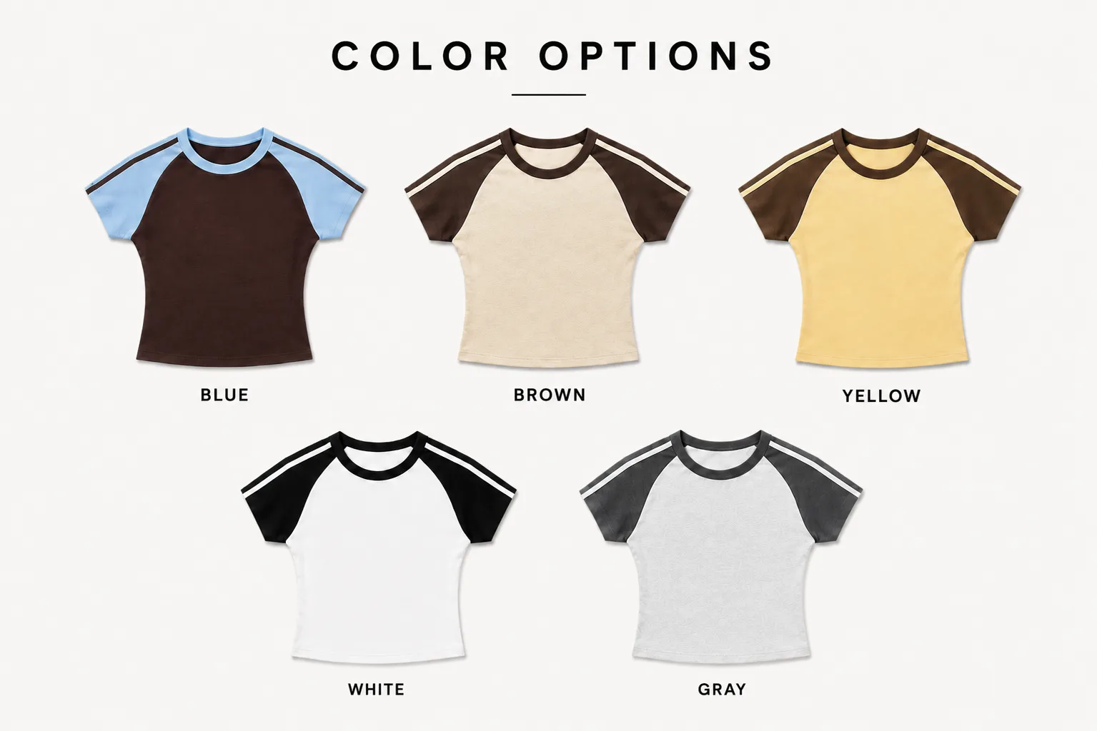 Sideline Contrast Cropped Raglan Tee ALLTHEFKS EvryDaze Collection — view 2 | ALLTHEFKS