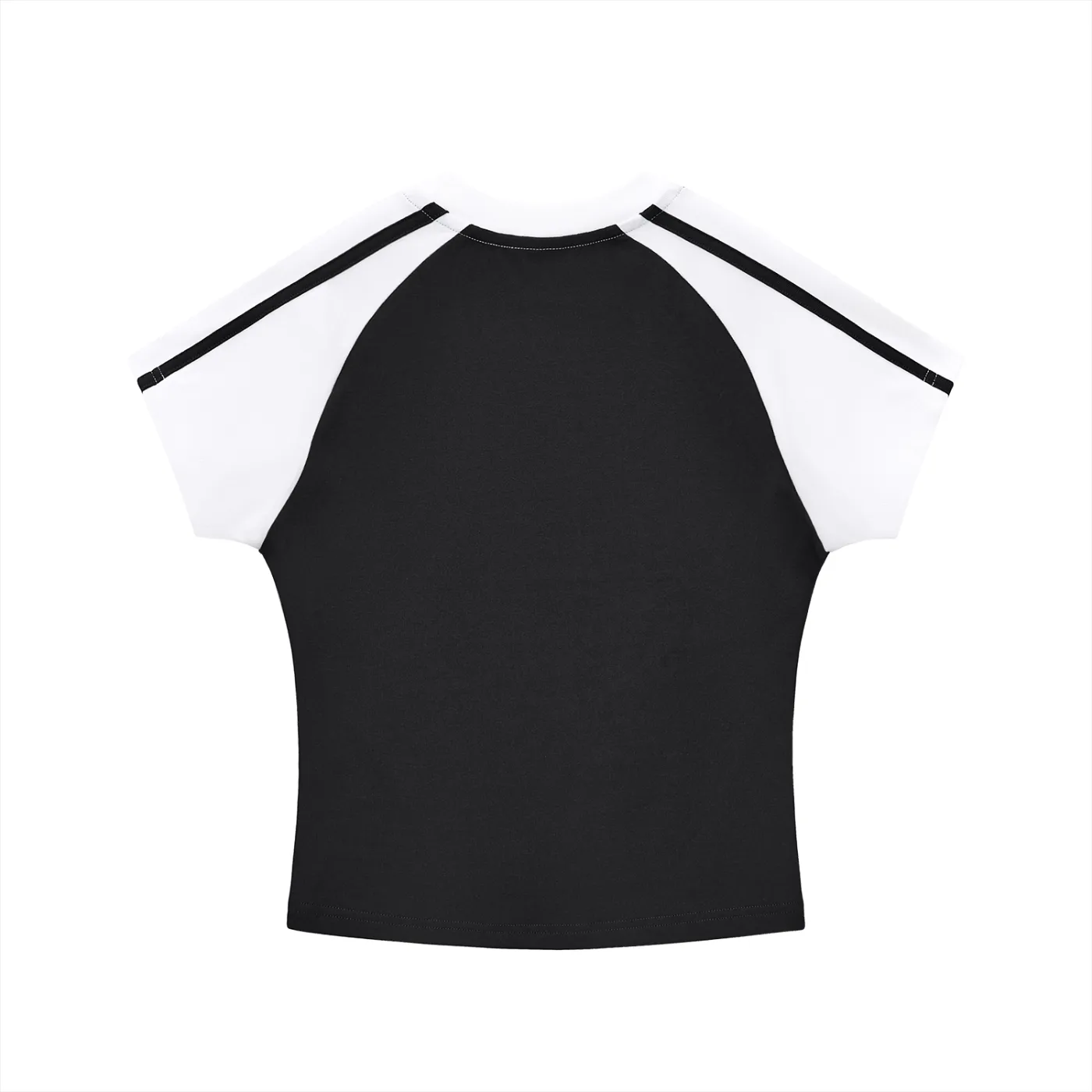 Sideline Contrast Cropped Raglan Tee ALLTHEFKS EvryDaze Collection — view 13 | ALLTHEFKS