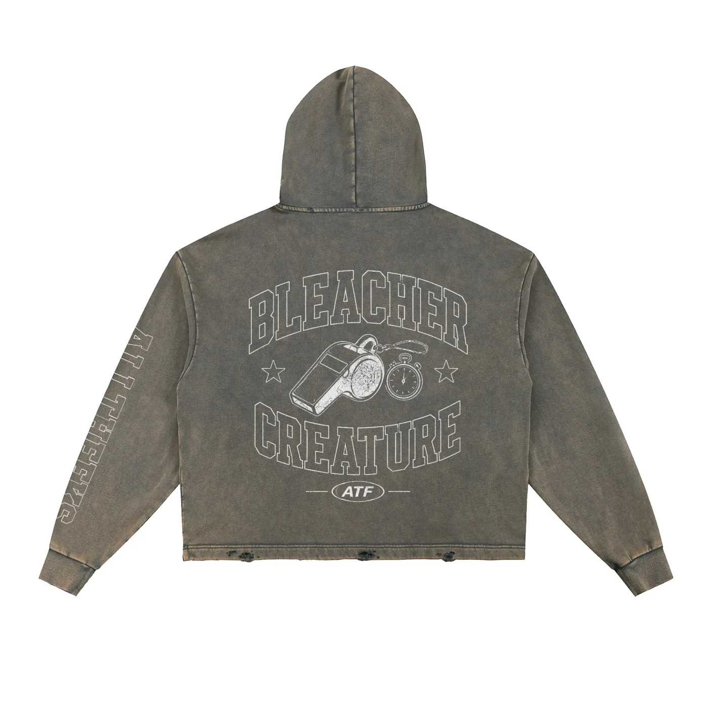 Bleacher Creature Snow Washed Heavyweight Hoodie | Oversized Unisex Hoodie — view 5 | ALLTHEFKS