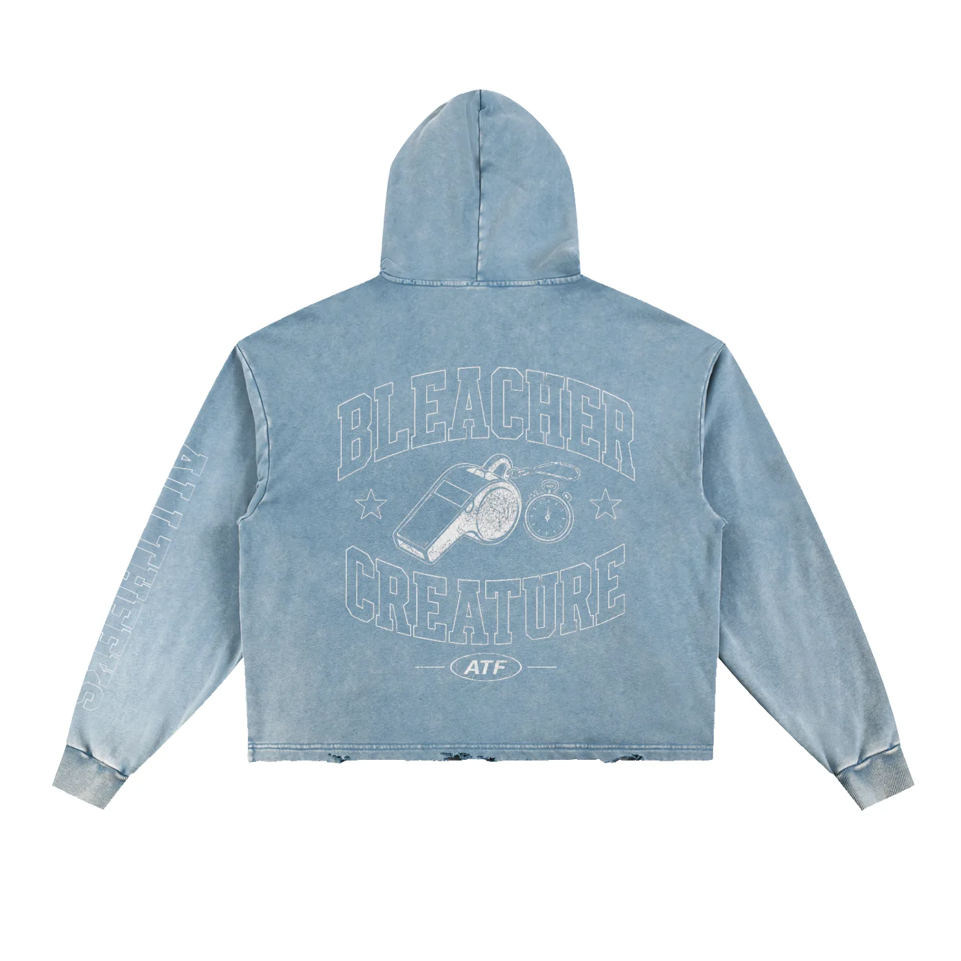 Bleacher Creature Snow Washed Heavyweight Hoodie | Oversized Unisex Hoodie — view 7 | ALLTHEFKS