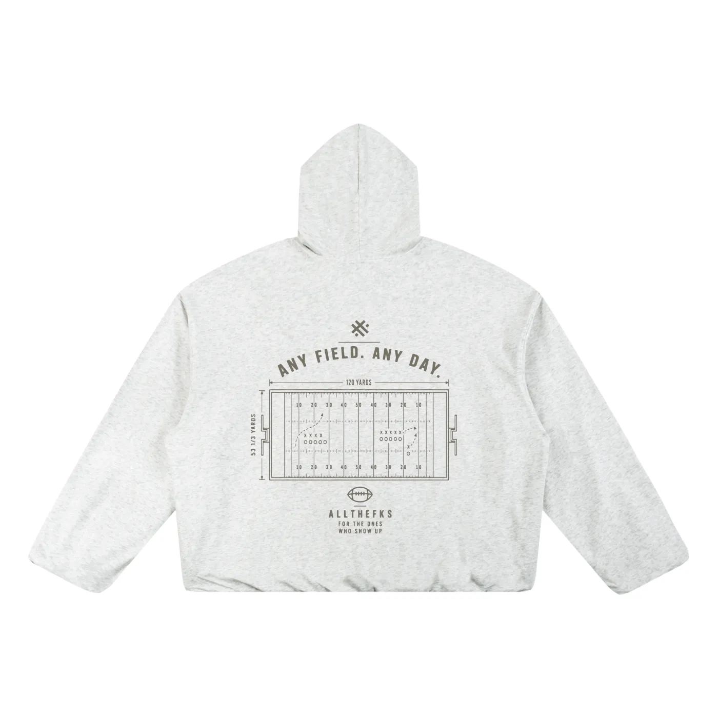 ALLTHEFKS Any Field. Any Day.™ Bubble Hem Hoodie Unisex Football — view 4 | ALLTHEFKS