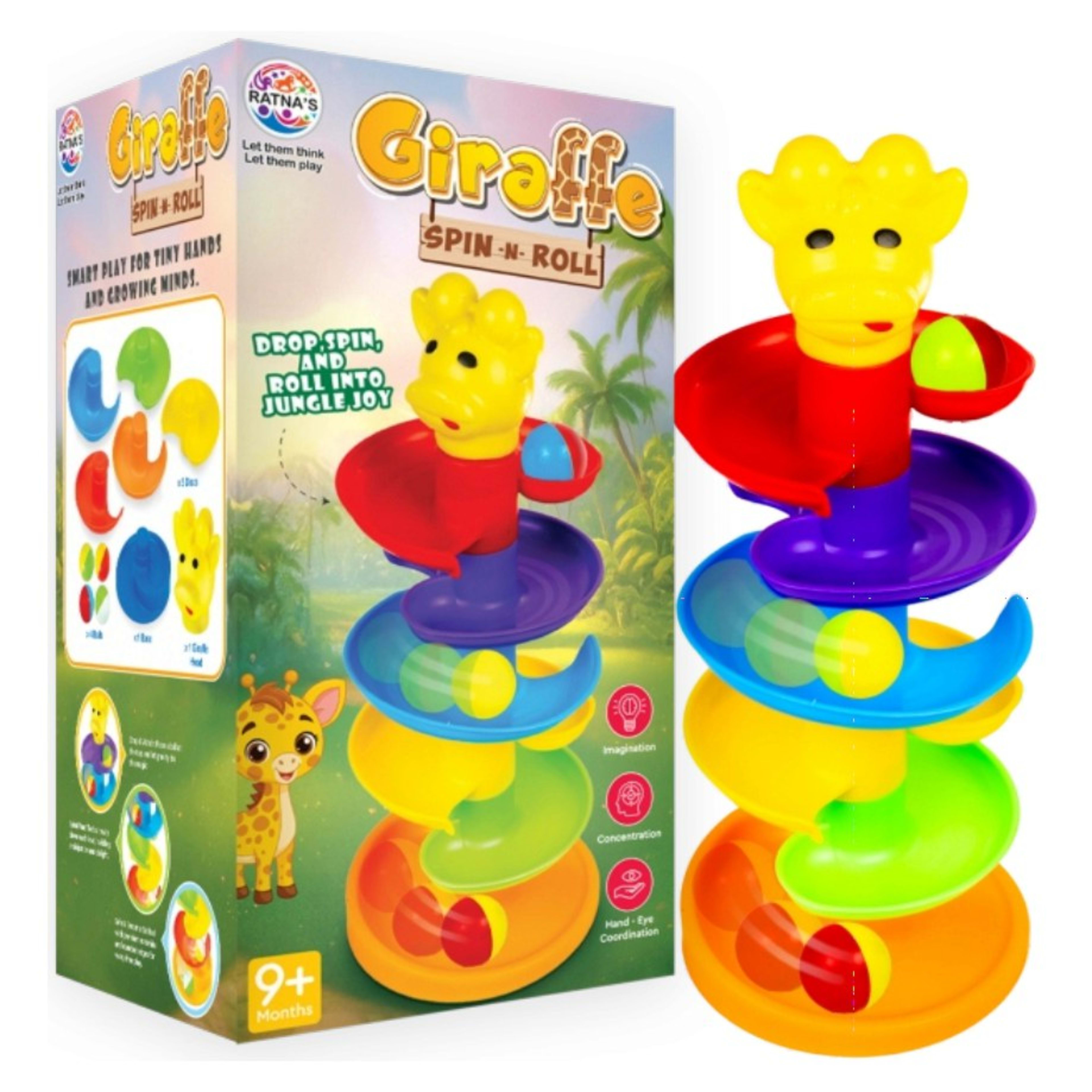 Giraffe Spin-N-Roll Ball Tower product view 1