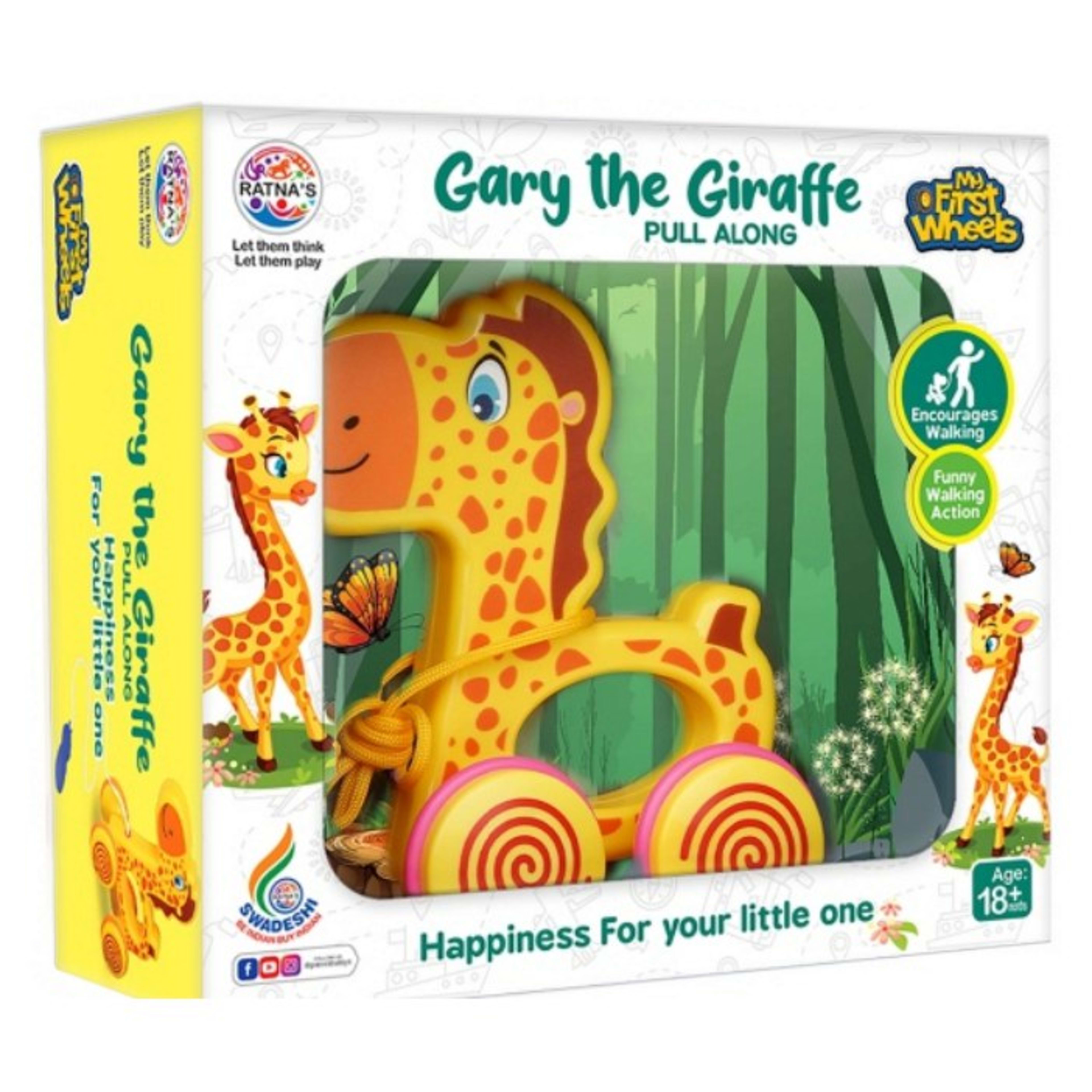 Gary the Giraffe Pull Along Toy product view 1