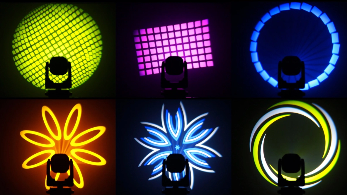 GML ALED BSW 250 projecting gobo pattern