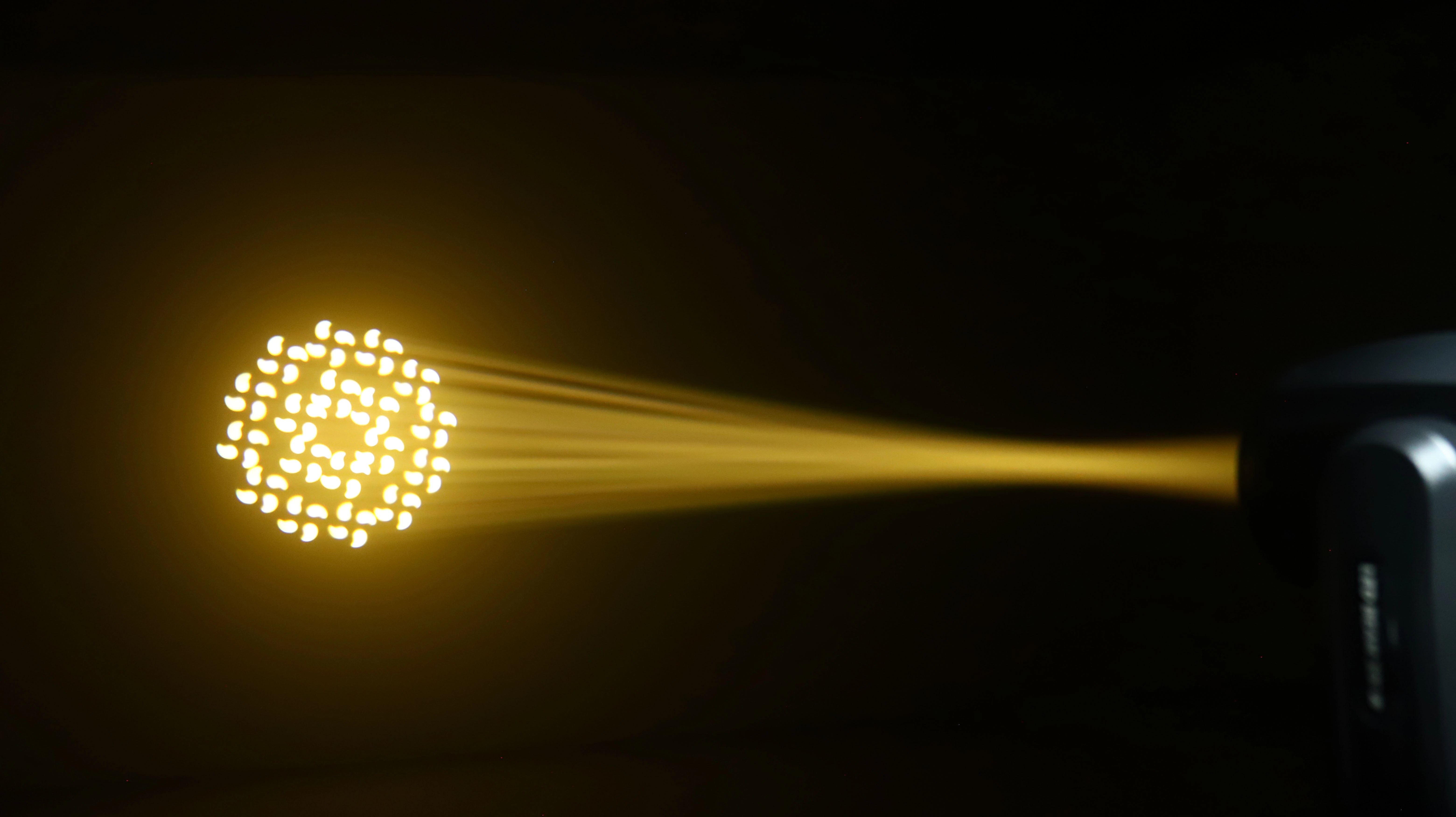 GML ALED BEAM 300 projecting gobo pattern