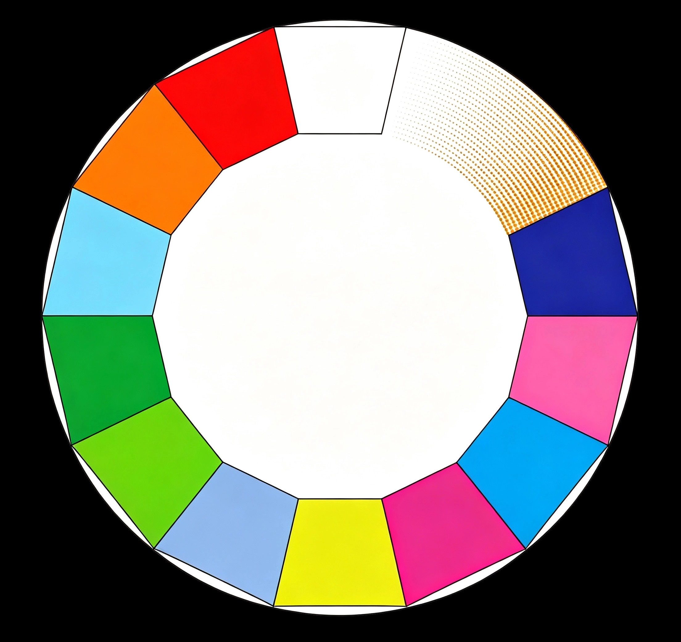 GML BSW 420M IP — color wheel showing discrete colors plus CTO gradient