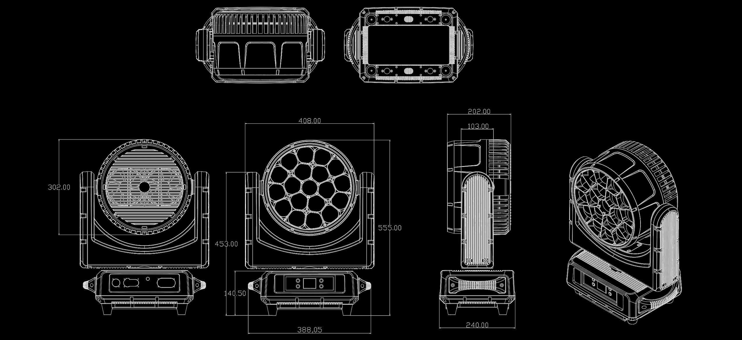 GML B-EYE 1940 RING IP dimensions scheme